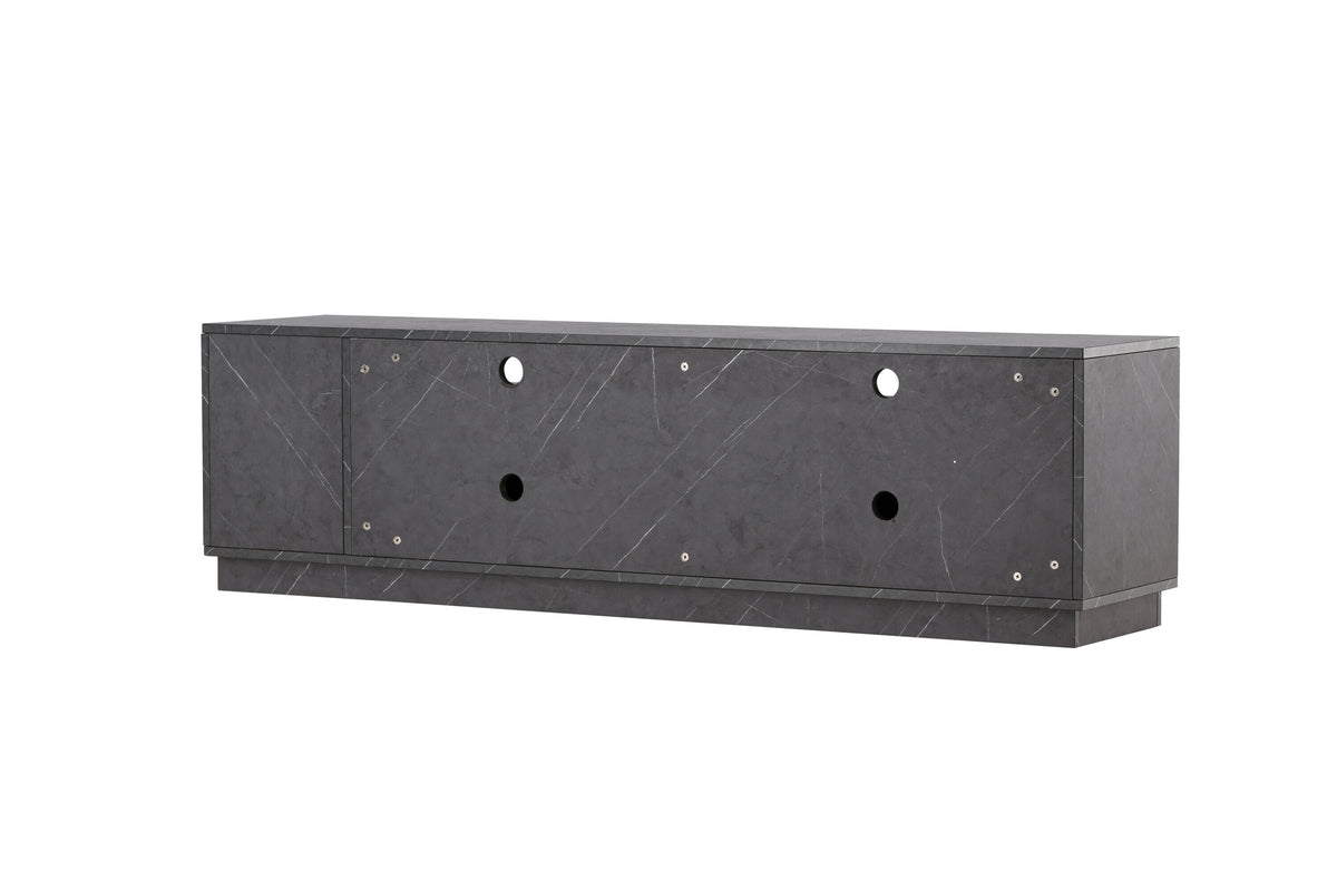 TV-Lowboard Girona 180cm mit Schiebetüren - Schwarz - Venture Home - le canapé