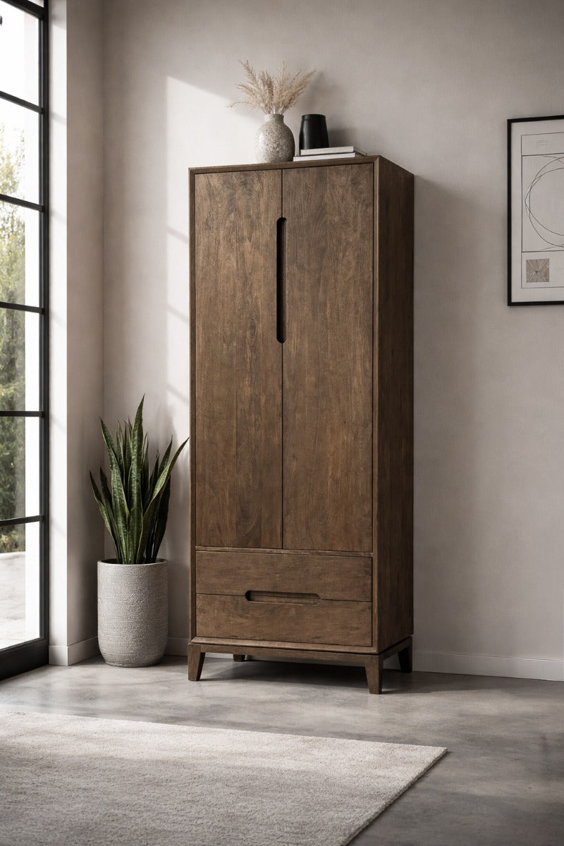 Highboard Cortez aus Mangoholz 200cm  - Dunkelbraun