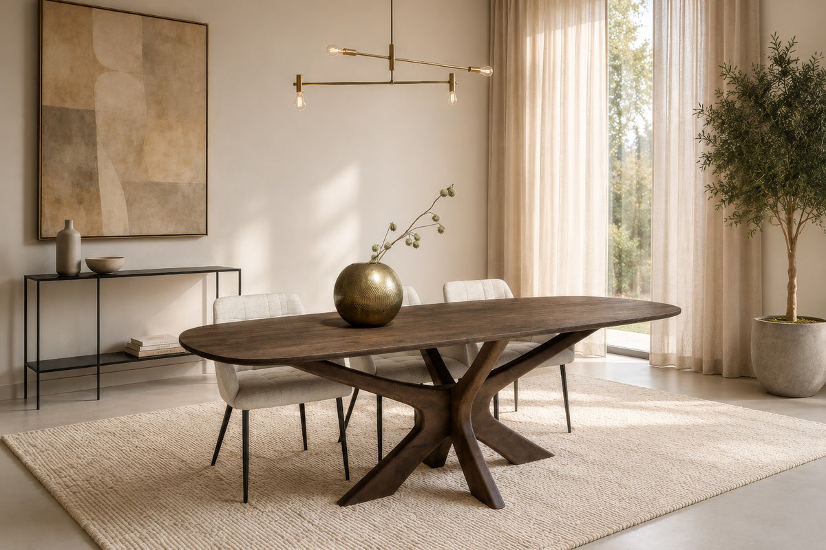 Esstisch Montreaux 220cm aus Massivholz - Braun