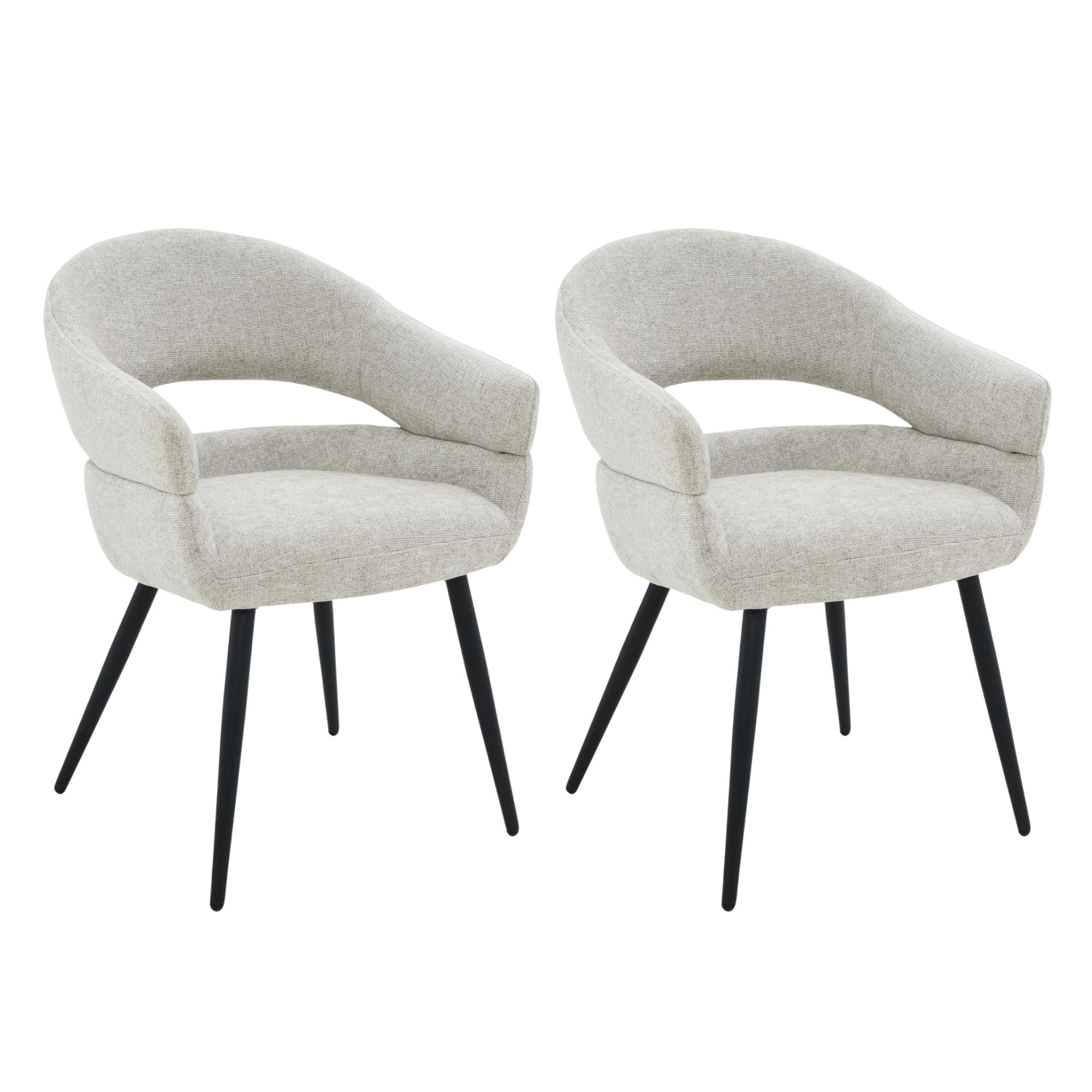 2er-Set Esszimmerstühle Megan - Beige