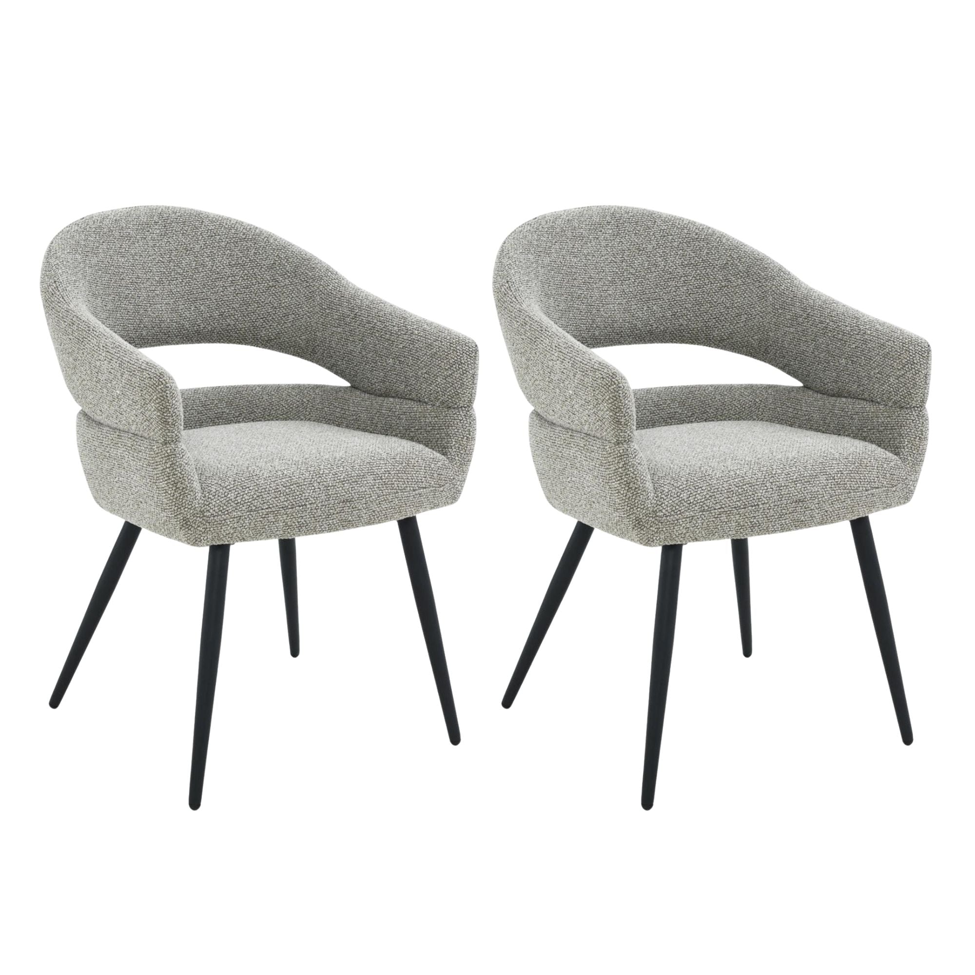 2er-Set Esszimmerstühle Megan - Grau
