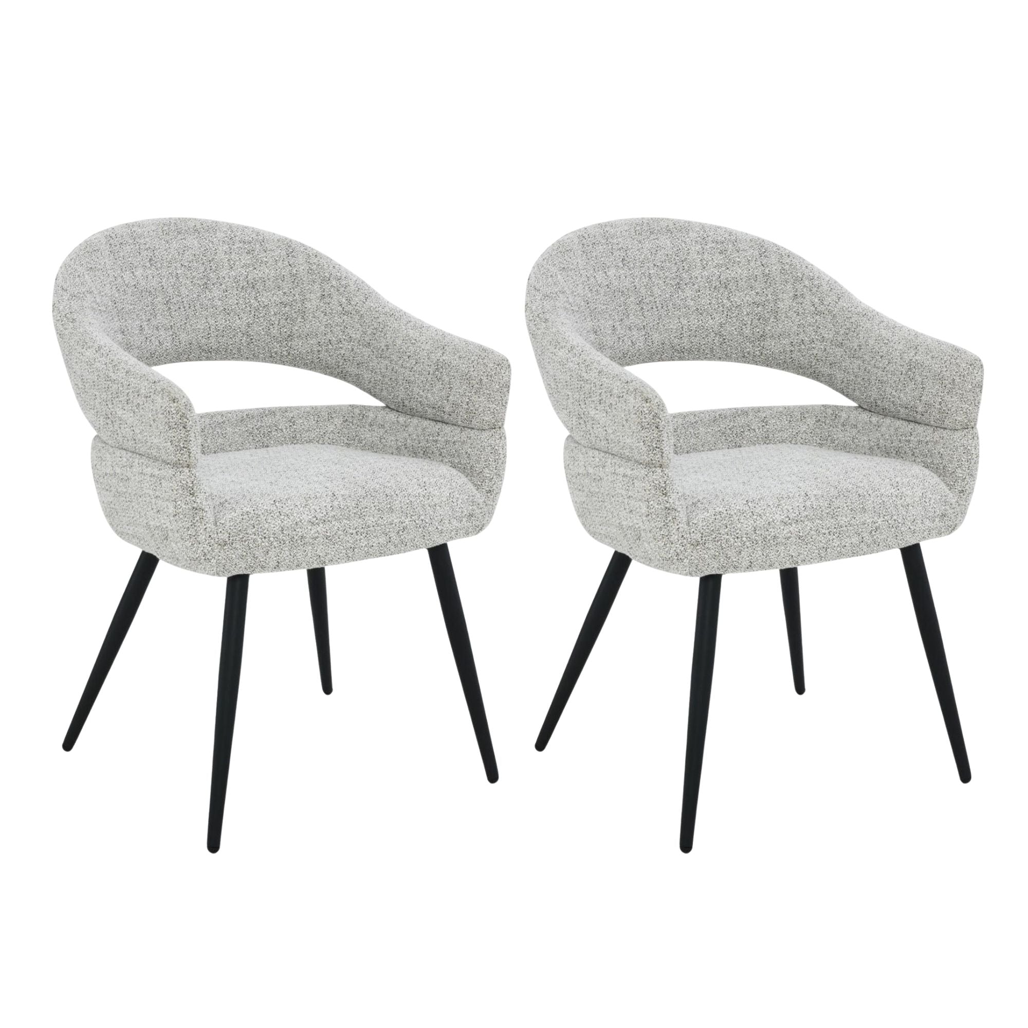 2er-Set Esszimmerstühle Megan - Hellgrau