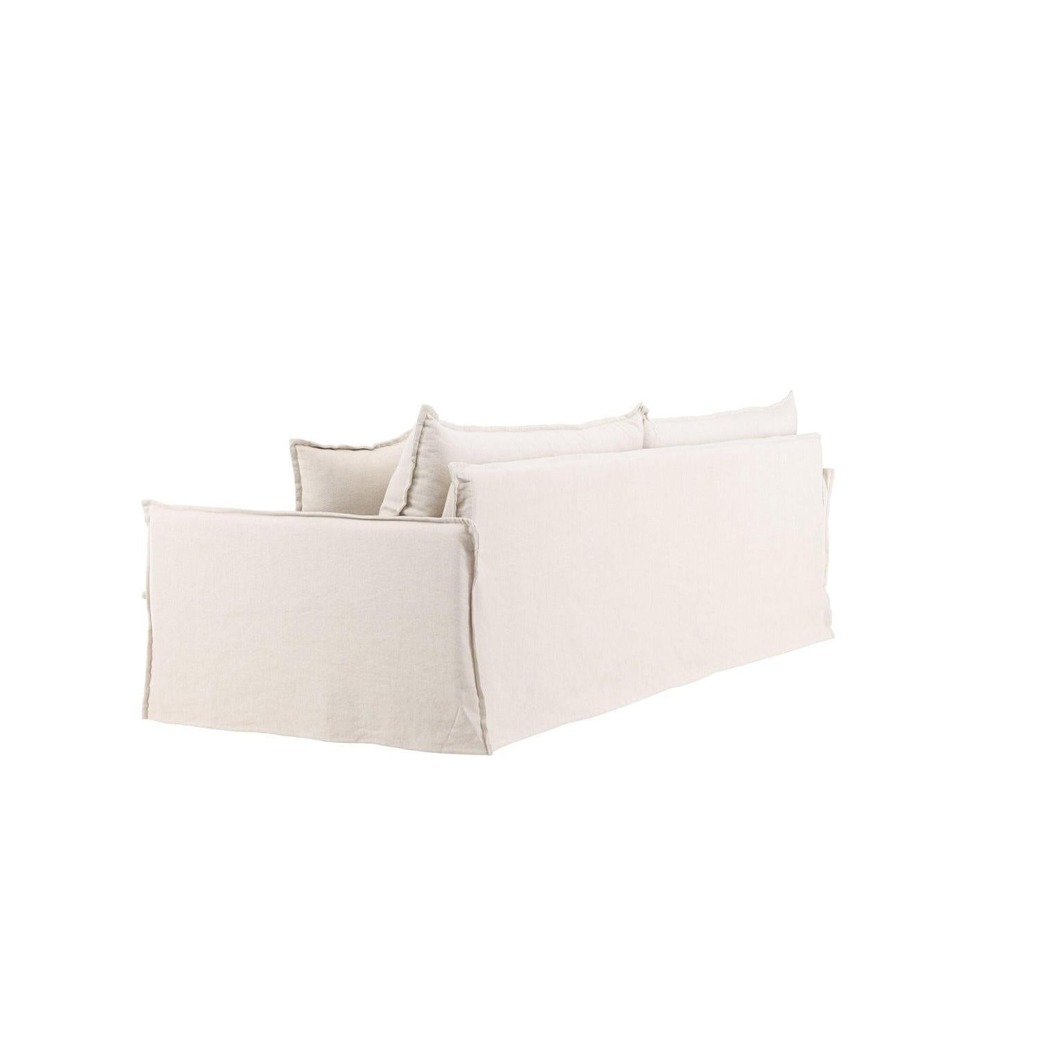 4-Sitzer Sofa Nova aus Leinen - Beige-4-Sitzer Sofas-Venture Home-le canapé