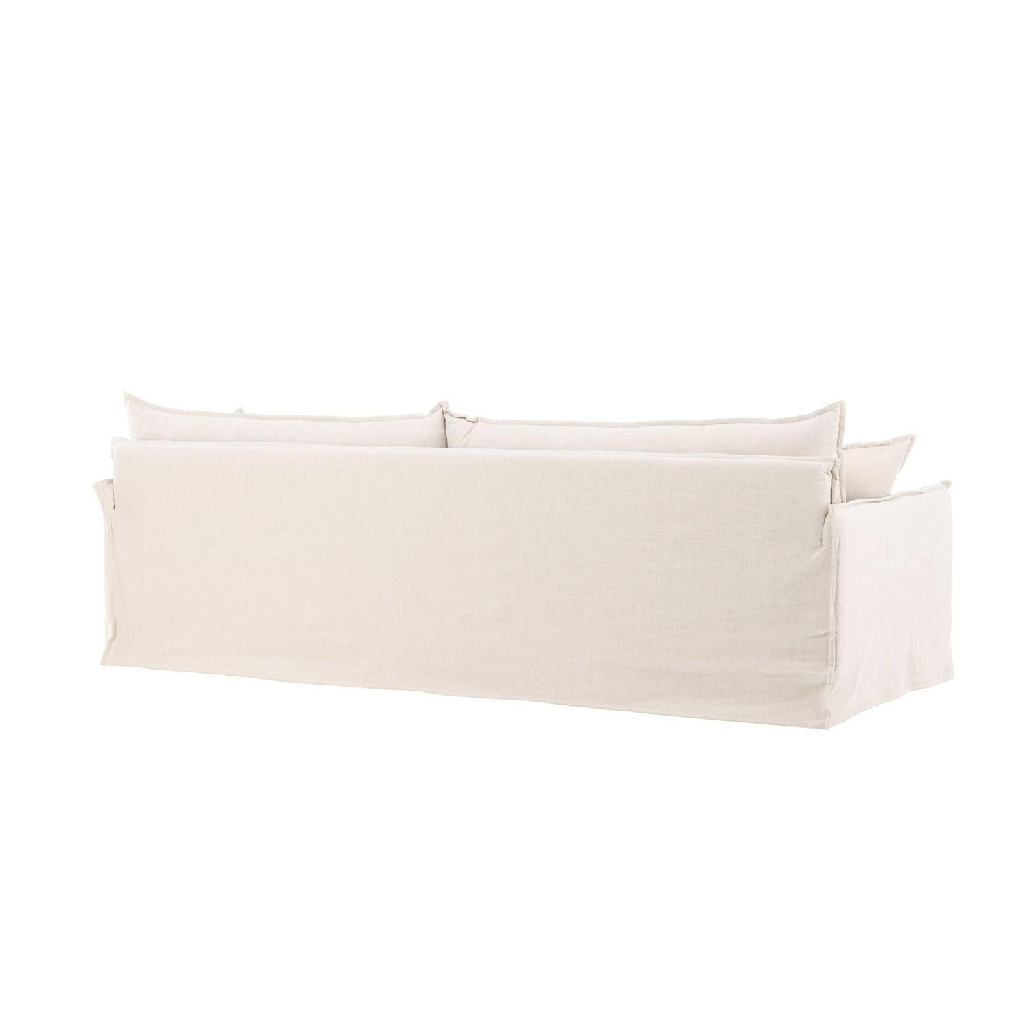 4-Sitzer Sofa Nova aus Leinen - Beige-4-Sitzer Sofas-Venture Home-le canapé