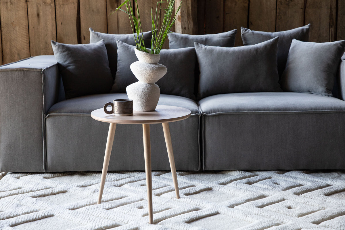 Beistelltisch Askim Ø48cm - Weiß - Venture Home - le canapé