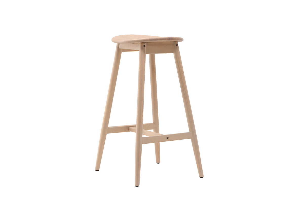 Barhocker Orust aus Massivholz mit Fußstütze - Weiß - Venture Home - le canapé