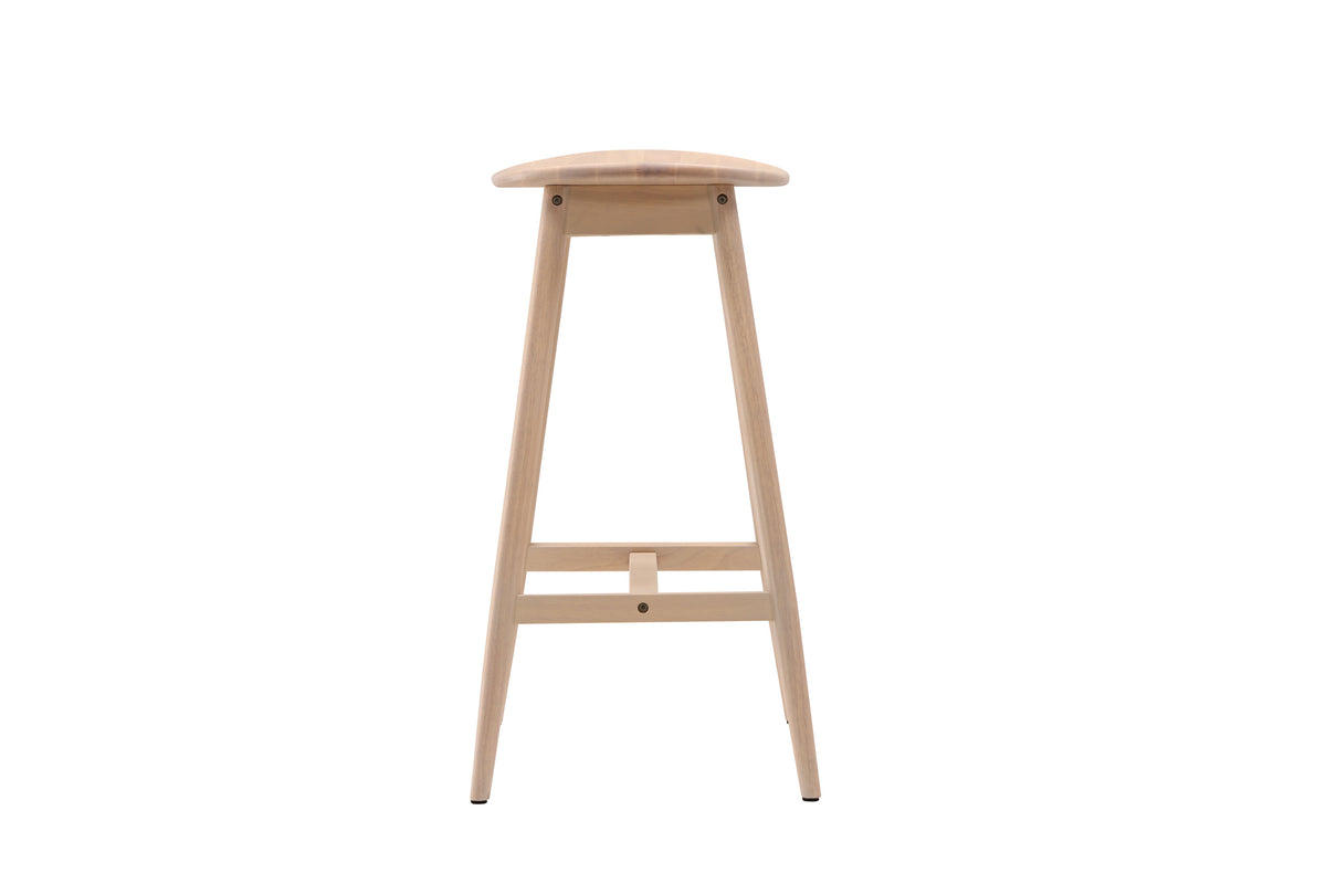 Barhocker Orust aus Massivholz mit Fußstütze - Weiß - Venture Home - le canapé