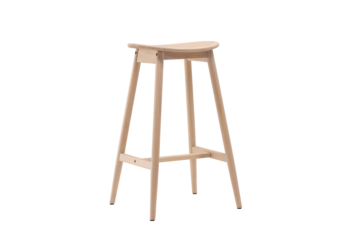Barhocker Orust aus Massivholz mit Fußstütze - Weiß - Venture Home - le canapé