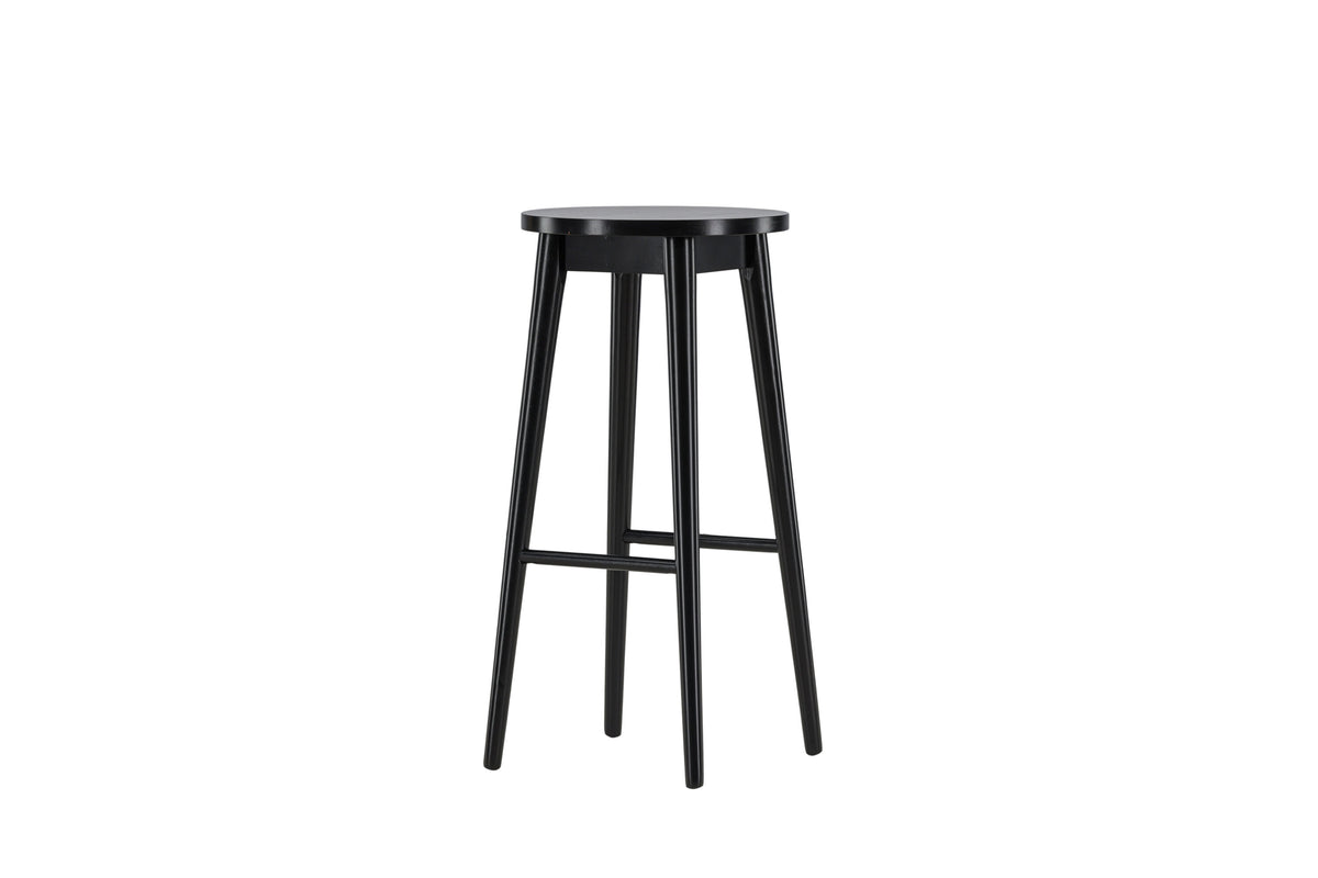 2er-Set Barhocker Mollösand aus Massivholz mit Fußstütze - Schwarz - Venture Home - le canapé