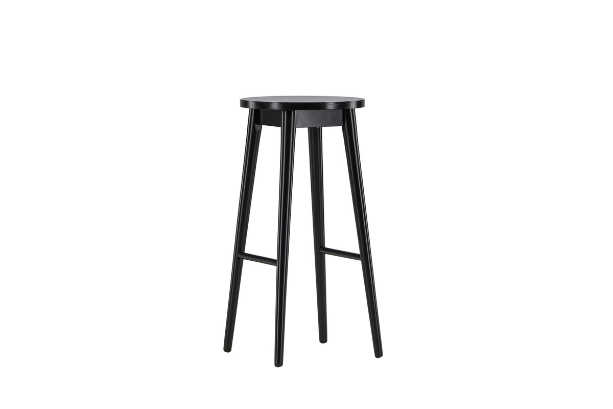 2er-Set Barhocker Mollösand aus Massivholz mit Fußstütze - Schwarz - Venture Home - le canapé