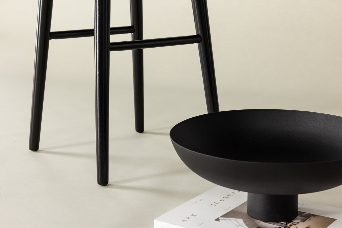 2er-Set Barhocker Mollösand aus Massivholz mit Fußstütze - Schwarz - Venture Home - le canapé