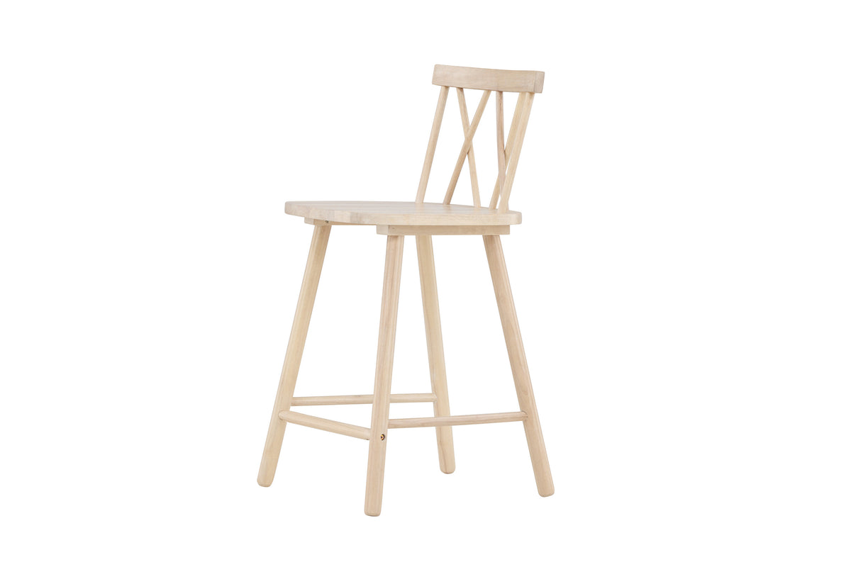 2er-Set Barhocker Mollöström aus Massivholz mit Fußstütze - Venture Home - le canapé