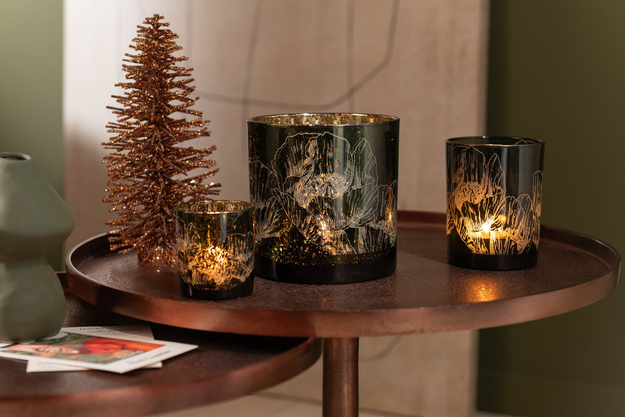 Beistelltische aus Aluminium, 2er-Set - Bronze