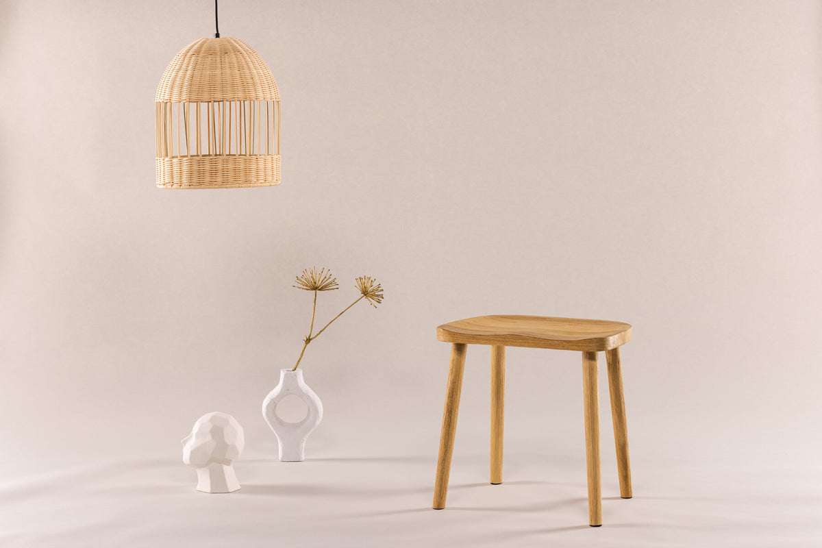 Hocker Orust aus Massivholz - Weiß - Venture Home - le canapé