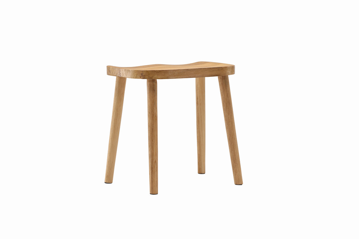 Hocker Orust aus Massivholz - Weiß - Venture Home - le canapé