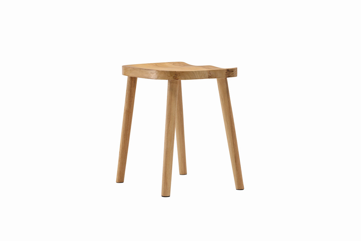 Hocker Orust aus Massivholz - Weiß - Venture Home - le canapé
