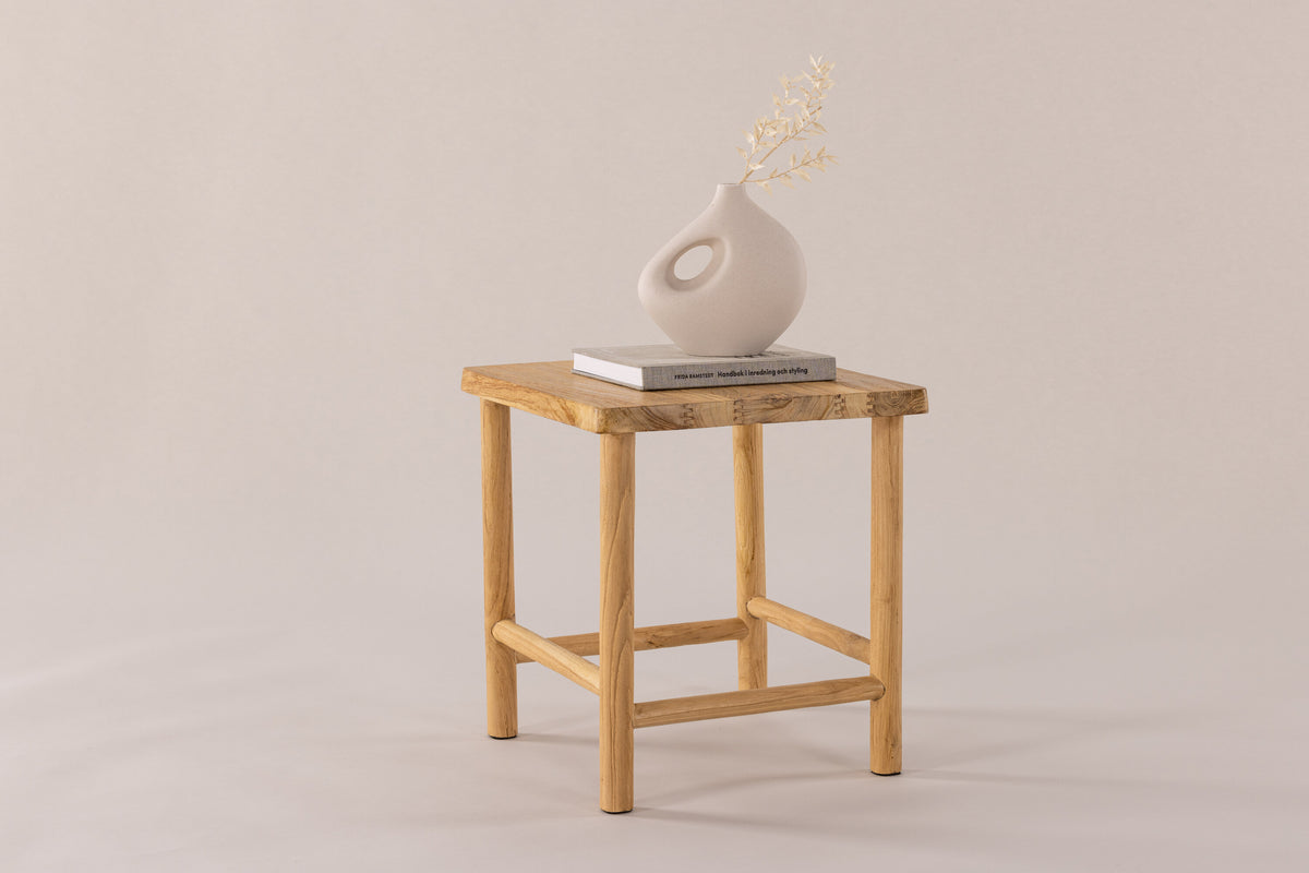 Hocker Noster aus Massivholz - Weiß - Venture Home - le canapé