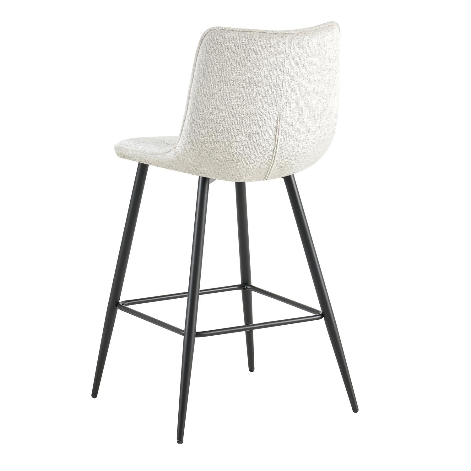 4er-Set Barhocker Lucille aus Chenille - Beige-Barhocker-Benoa-le canapé