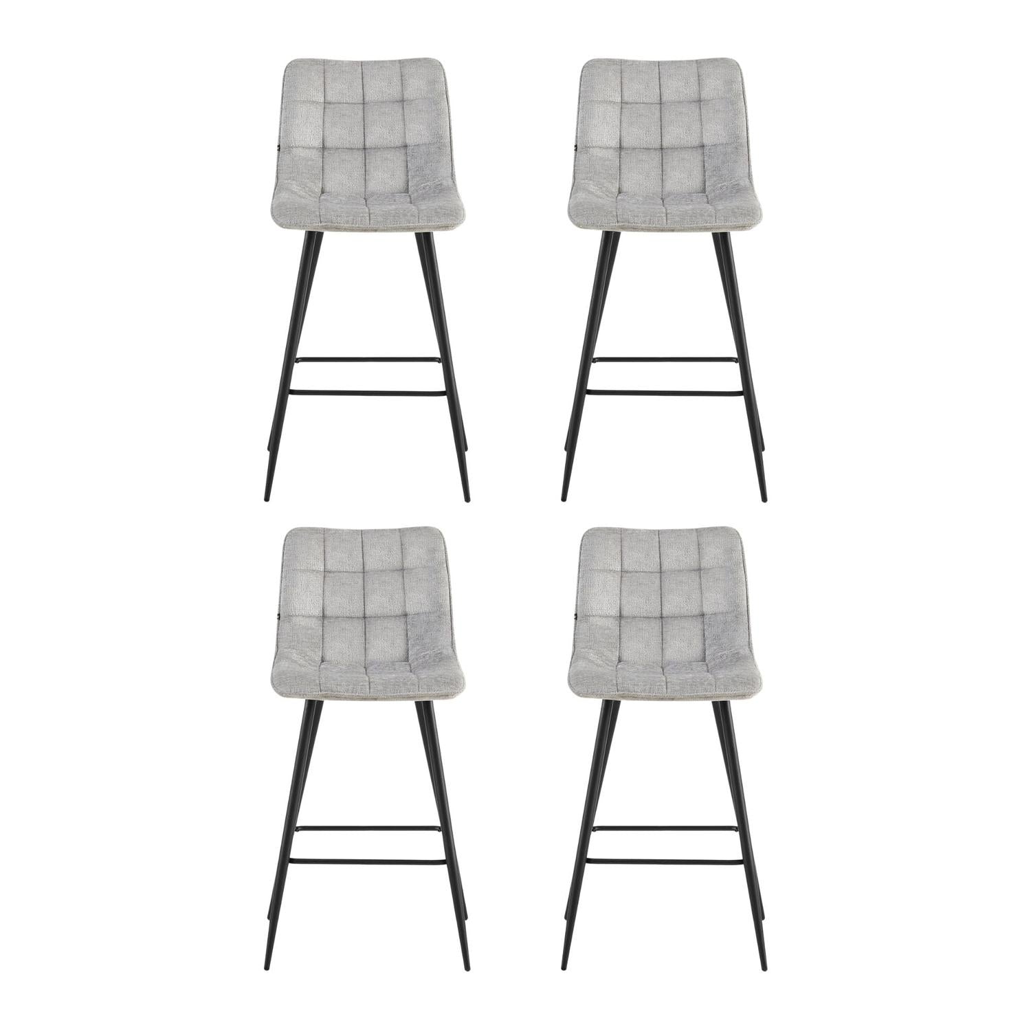 4er-Set Barhocker Lucille - Grau-Barhocker-Benoa-le canapé