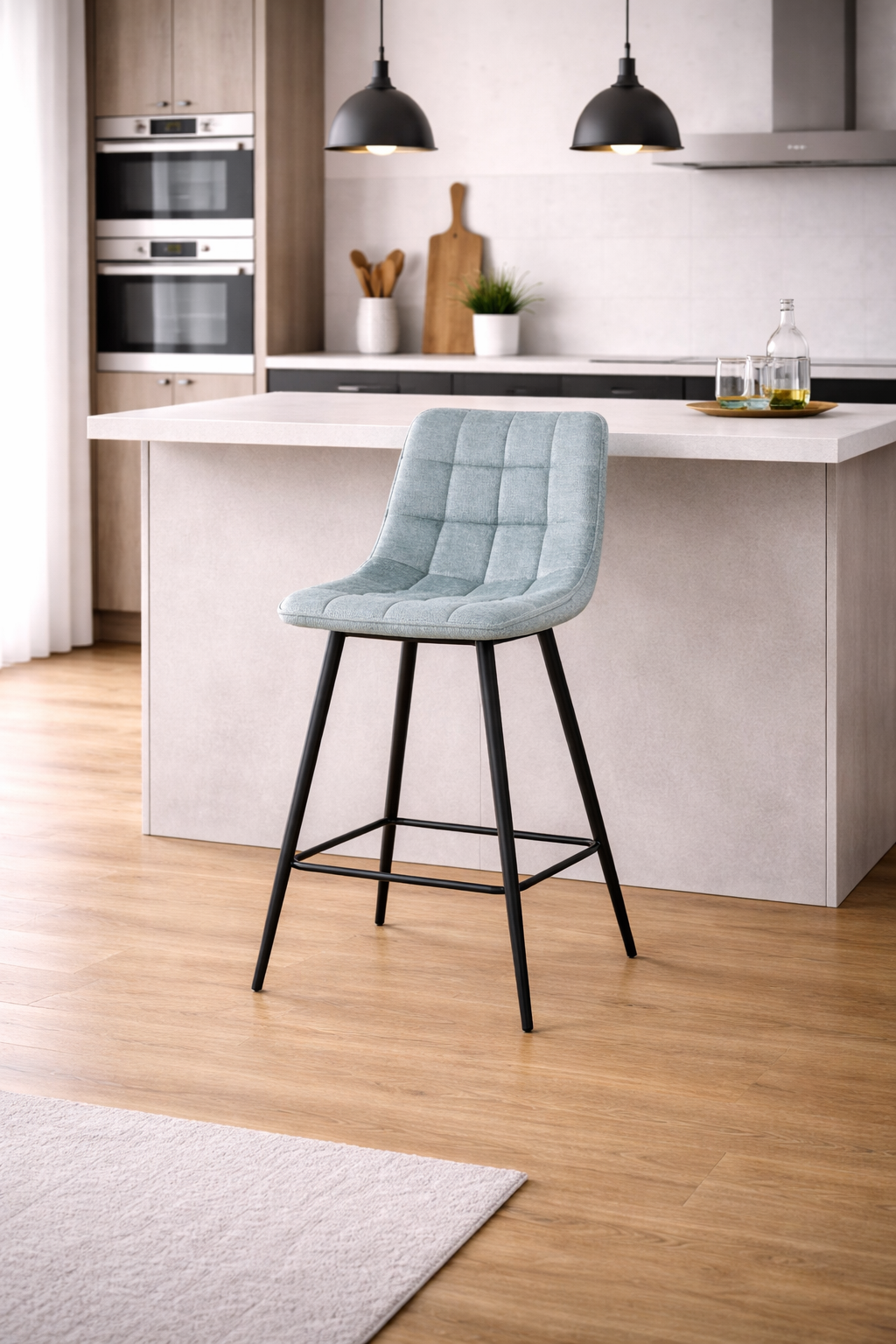 4er-Set Barhocker Lucille - Hellblau-Barhocker-Benoa-le canapé