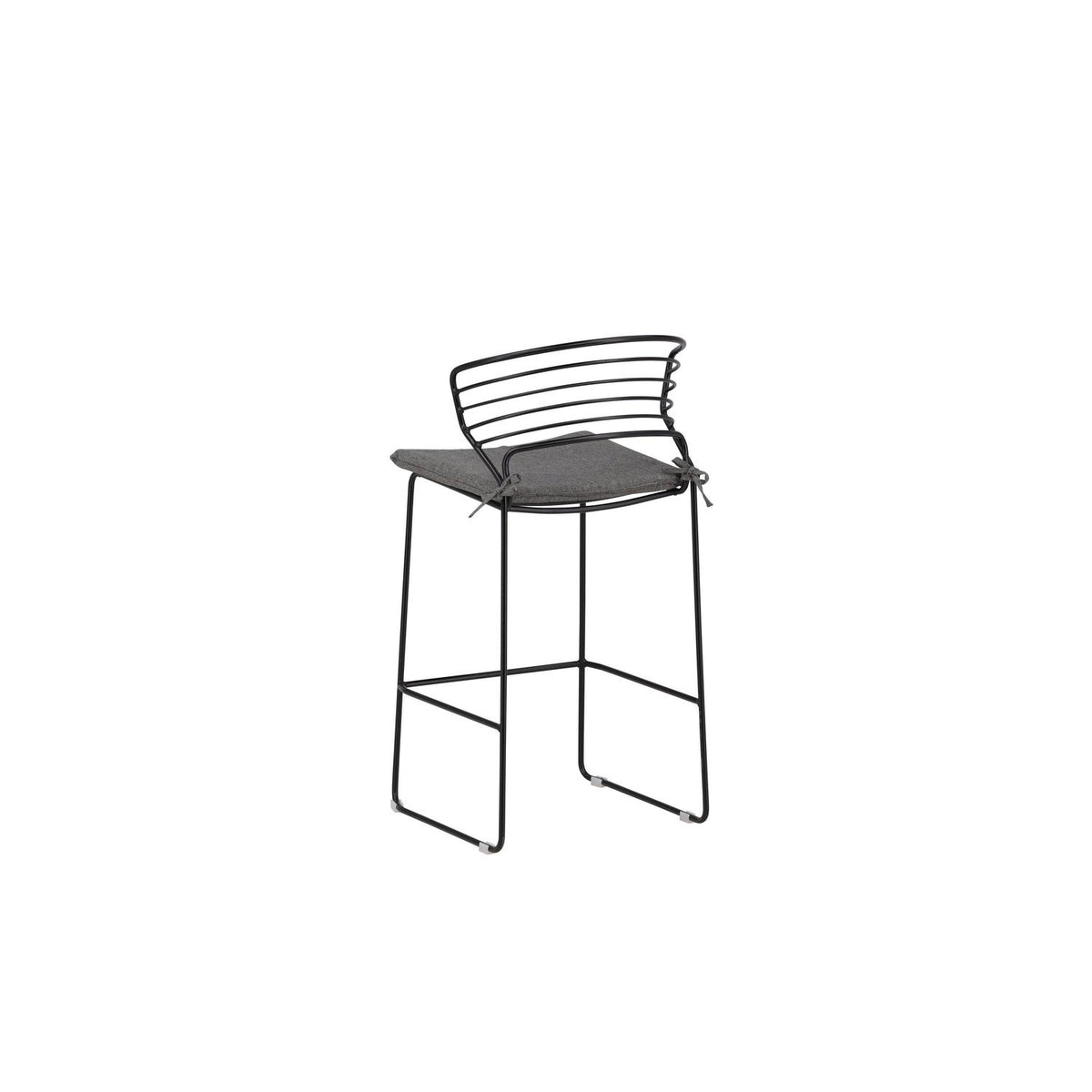 4er-Set Barhocker Milano aus Metall - Schwarz-Outdoor Stühle-Venture Home-le canapé