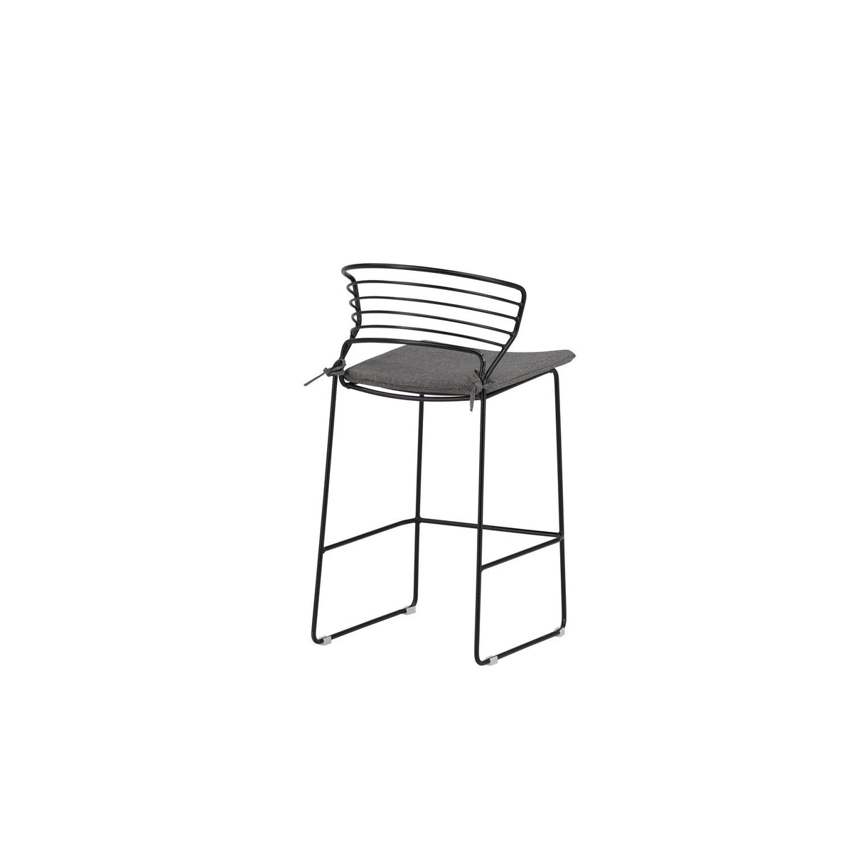 4er-Set Barhocker Milano aus Metall - Schwarz-Outdoor Stühle-Venture Home-le canapé
