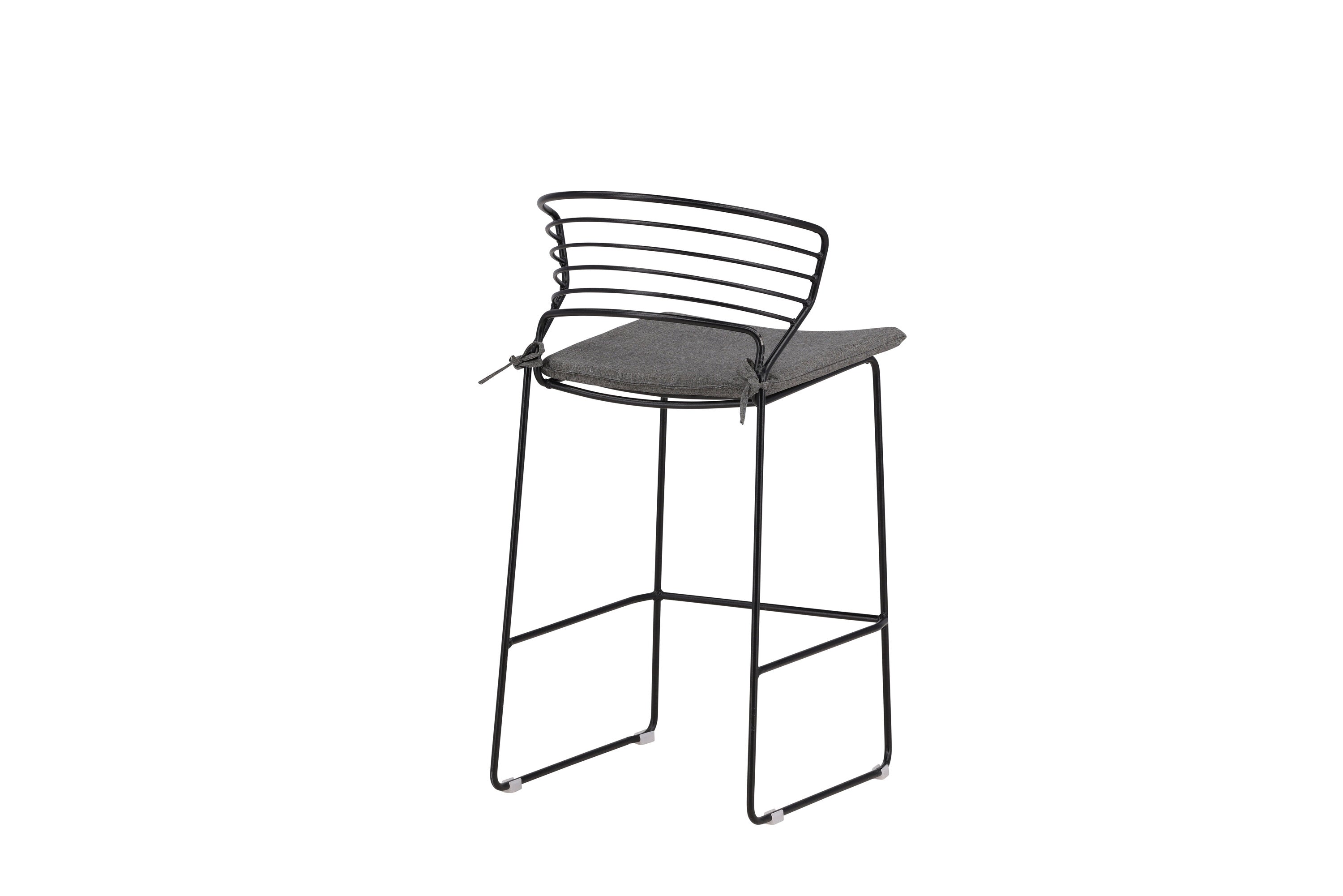 4er-Set Barhocker Milano aus Metall - Schwarz-Outdoor Stühle-Venture Home-le canapé