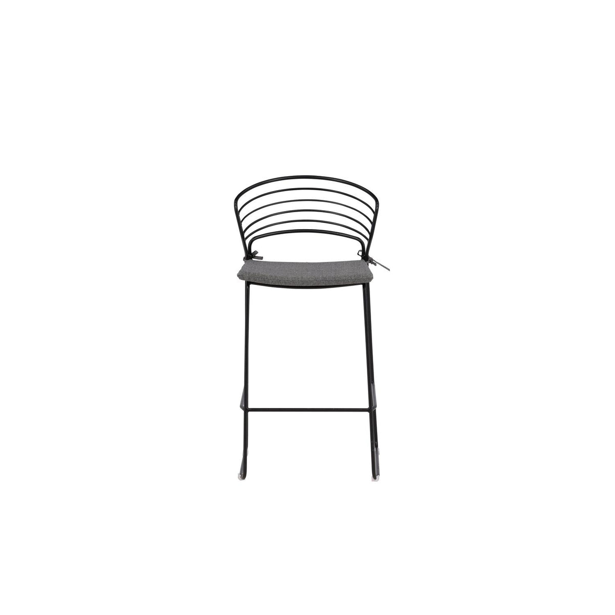 4er-Set Barhocker Milano aus Metall - Schwarz-Outdoor Stühle-Venture Home-le canapé