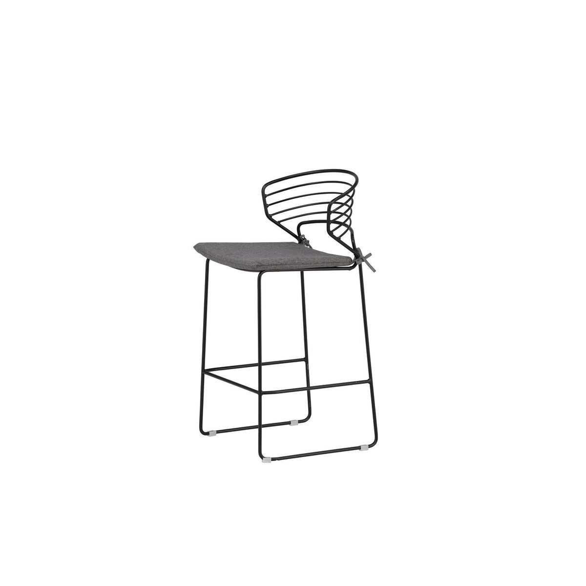 4er-Set Barhocker Milano aus Metall - Schwarz-Outdoor Stühle-Venture Home-le canapé