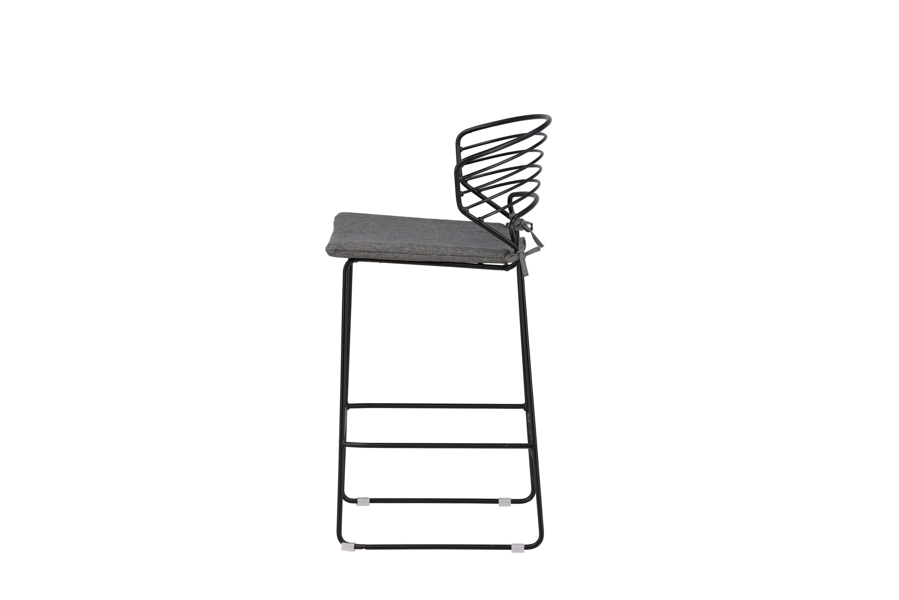 4er-Set Barhocker Milano aus Metall - Schwarz-Outdoor Stühle-Venture Home-le canapé