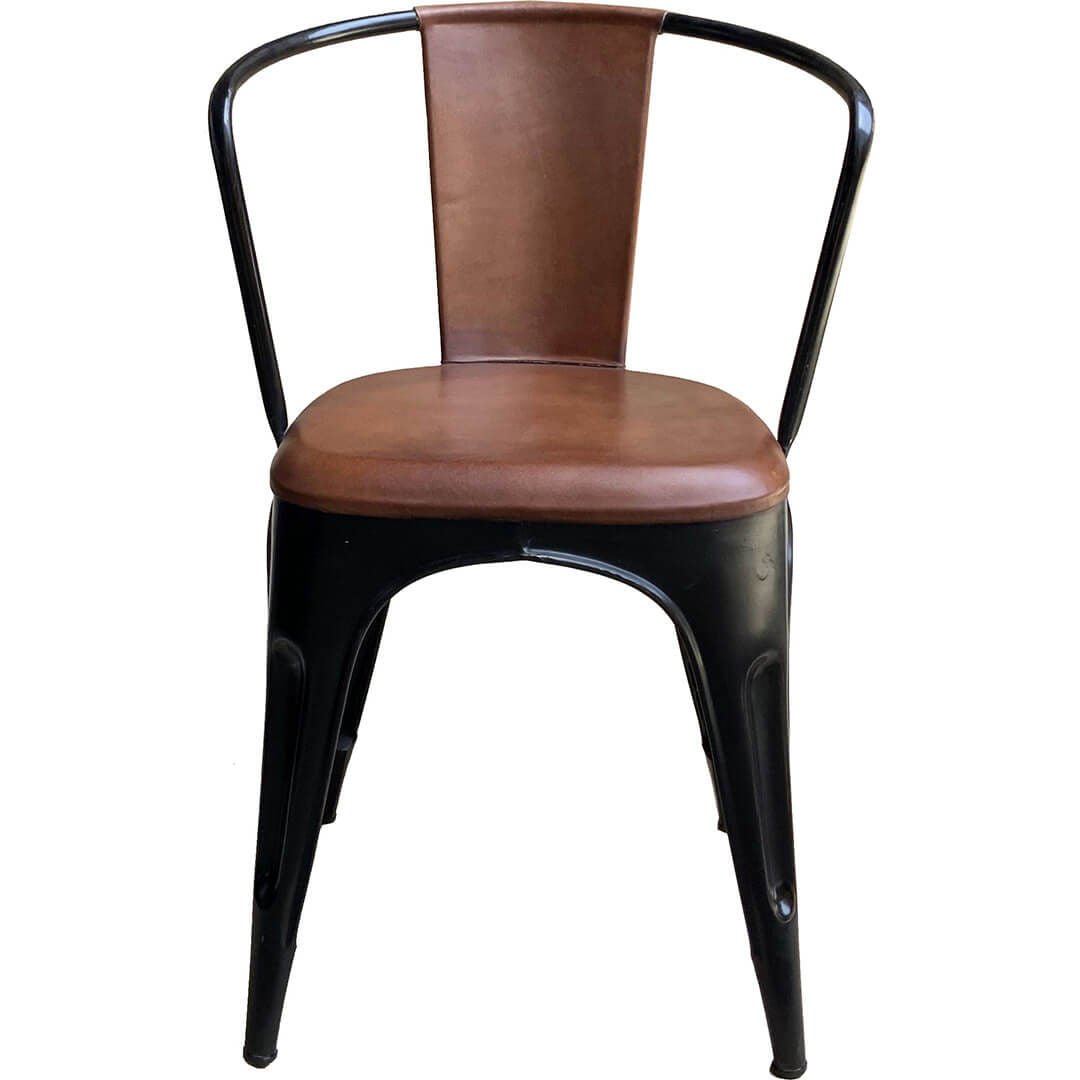 4er - Set Esszimmerstühle Living - Antikschwarz und Leder5740002244563Armlehnenstuhl