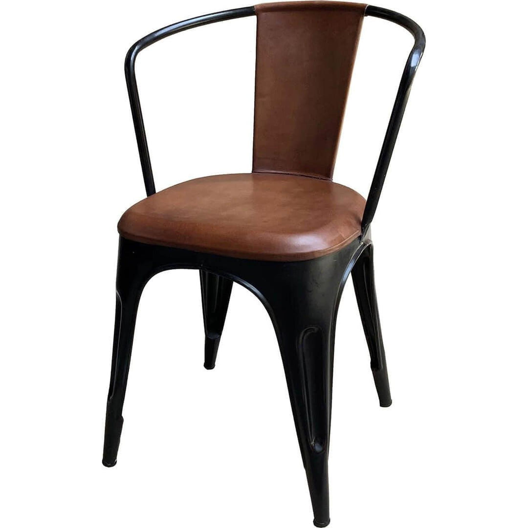 4er - Set Esszimmerstühle Living - Antikschwarz und Leder5740002244563Armlehnenstuhl