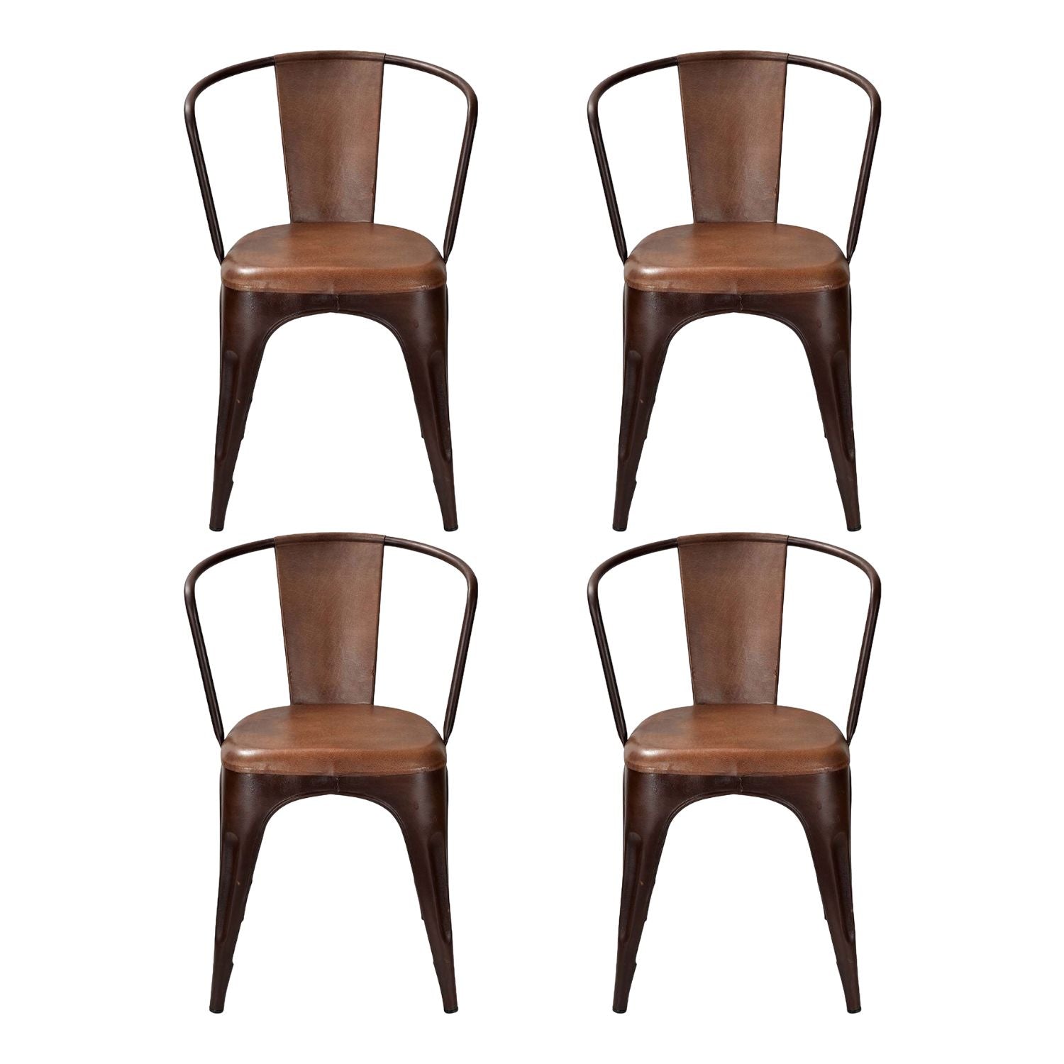 4er - Set Esszimmerstühle Living - Cognac & Leder5740002207377Armlehnenstuhl