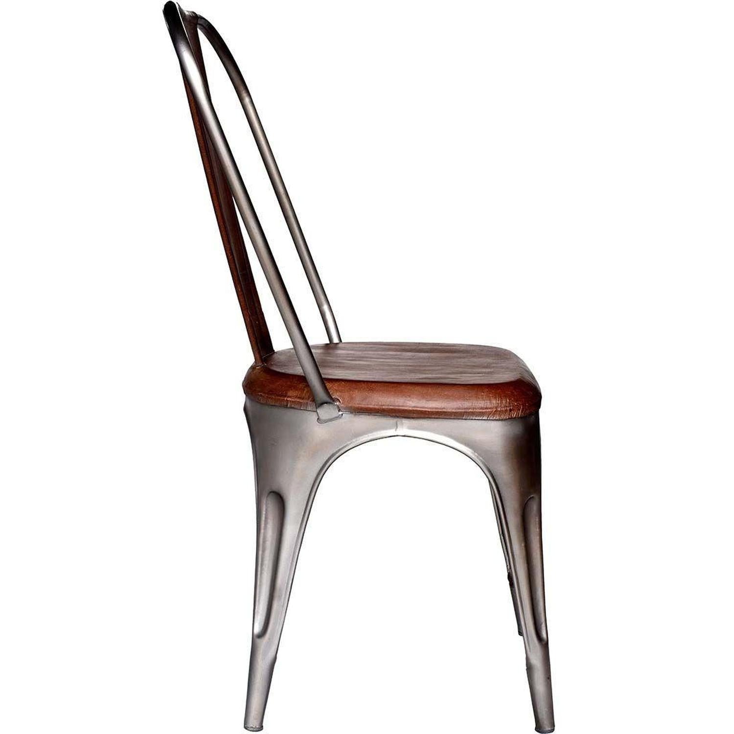 4er-Set Esszimmerstühle Living mit hoher Rückenlehne - Leder glänzend-Esszimmerstühle-Trademark Living-le canapé