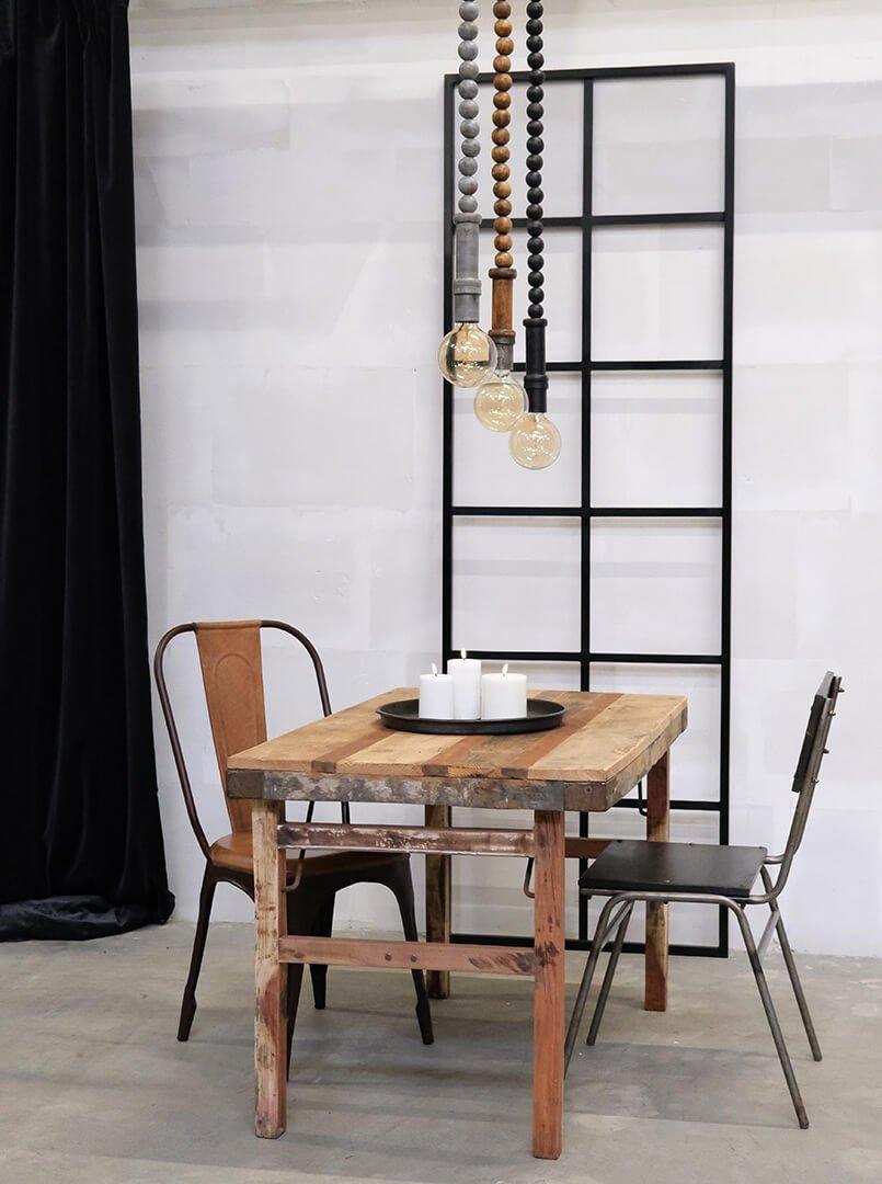 4er-Set Esszimmerstühle Living mit hoher Rückenlehne - Rost mit Leder-Esszimmerstühle-Trademark Living-le canapé