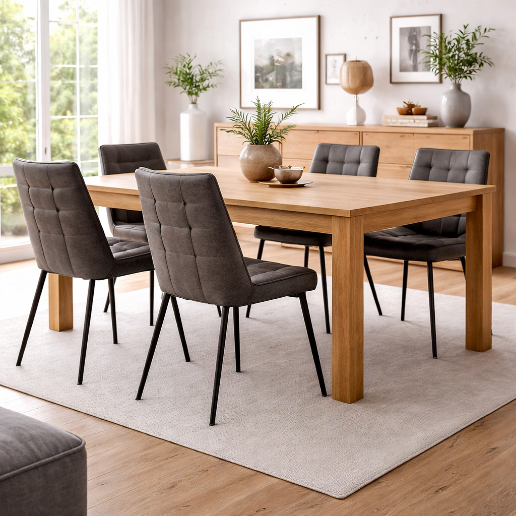 4er-Set Esszimmerstühle Lucille - Anthrazit-Esszimmerstuhl-Benoa-le canapé