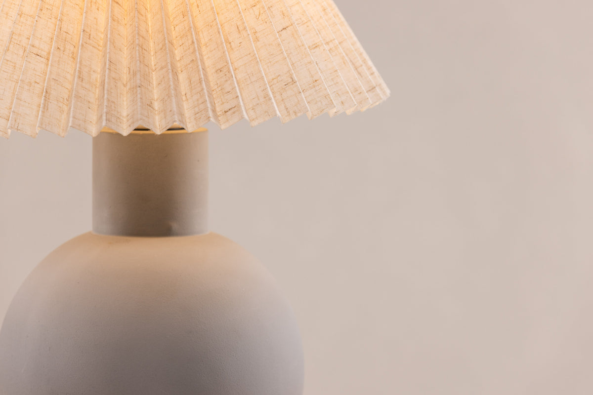 Tischlampe Älvsborg aus Stein - Grau - Venture Home - le canapé