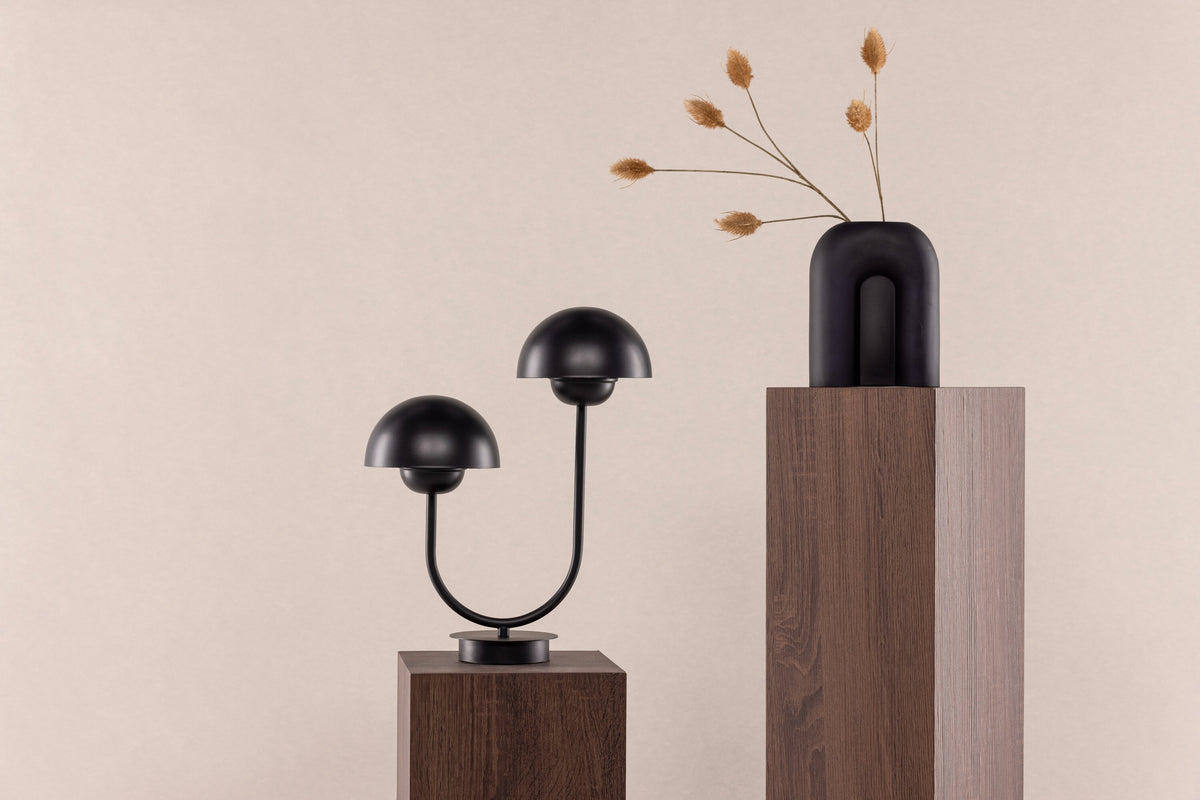 Tischlampe Lyckorna aus Metall - Schwarz - Venture Home - le canapé