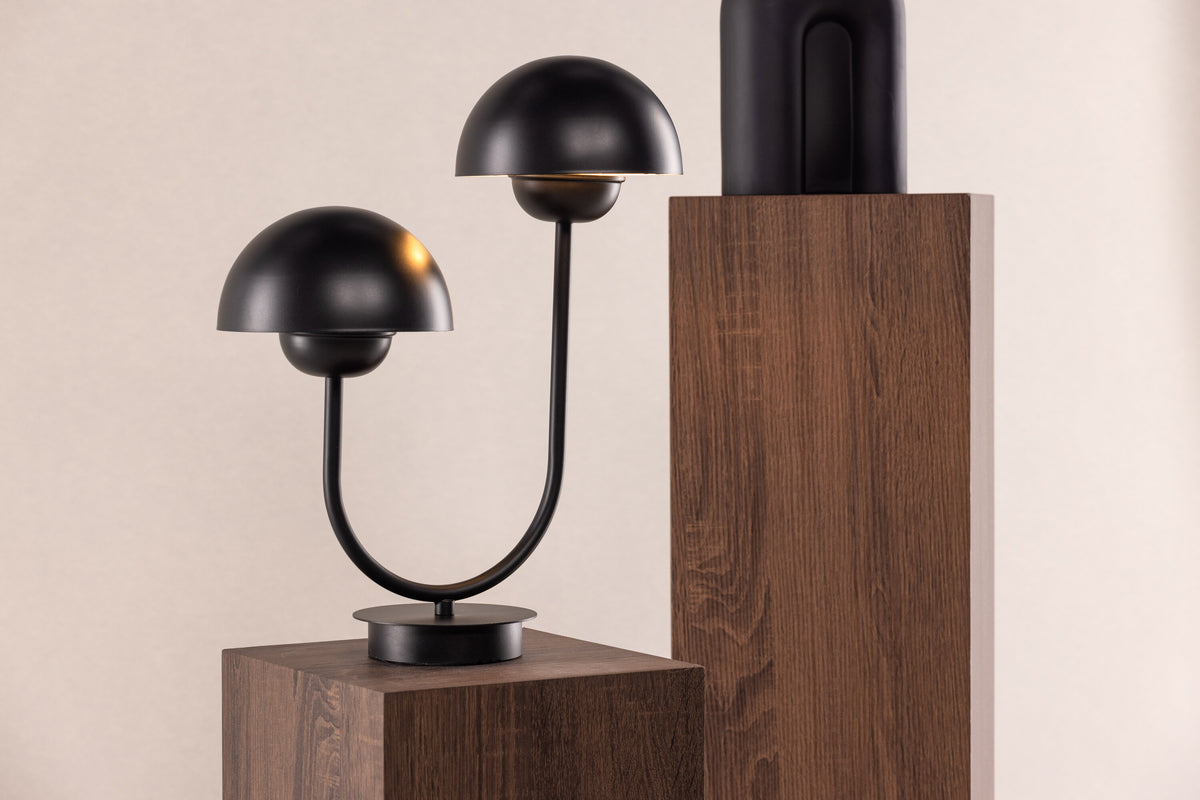 Tischlampe Lyckorna aus Metall - Schwarz - Venture Home - le canapé