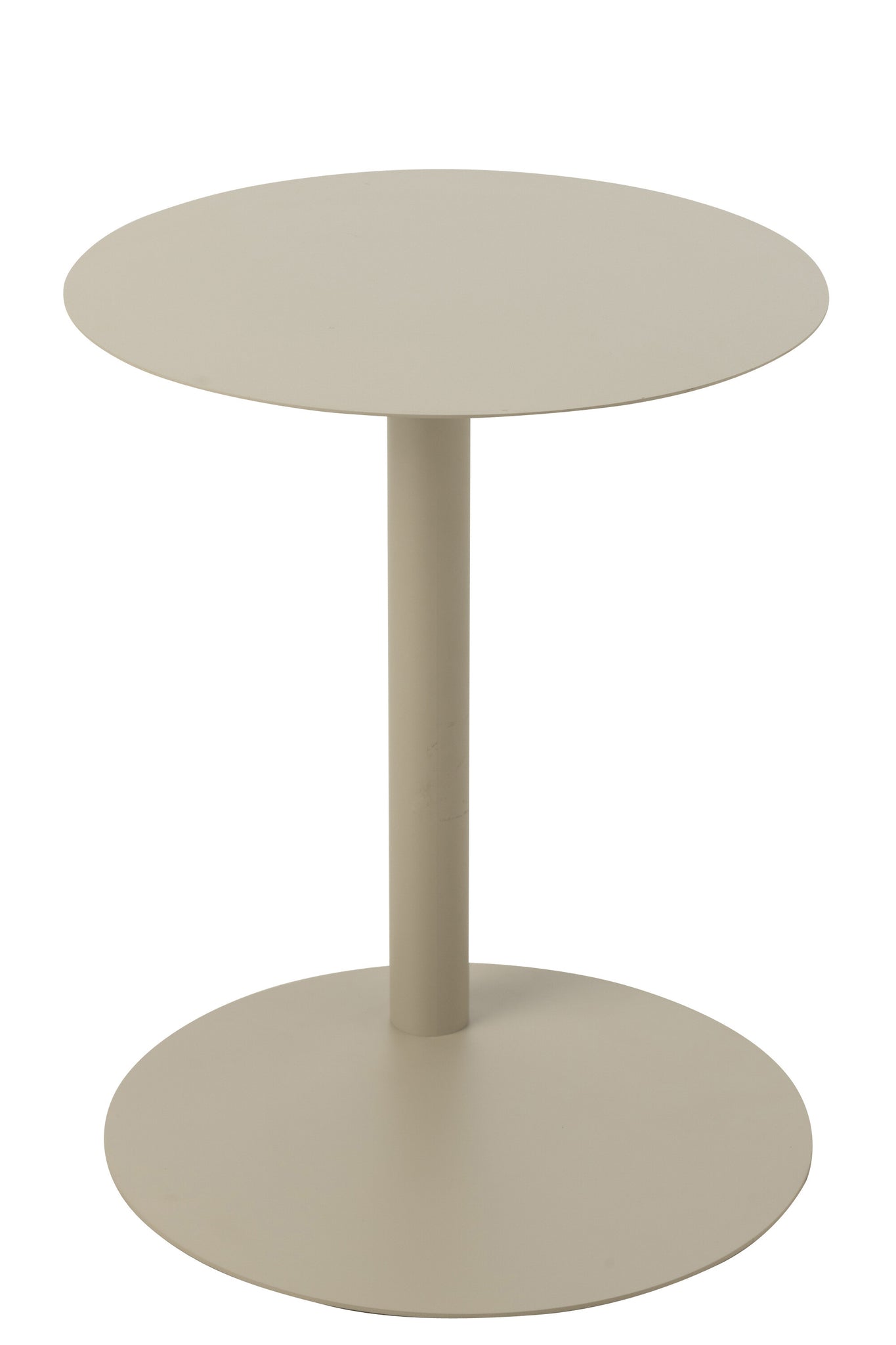 Beistelltisch Rund aus Metall - Beige