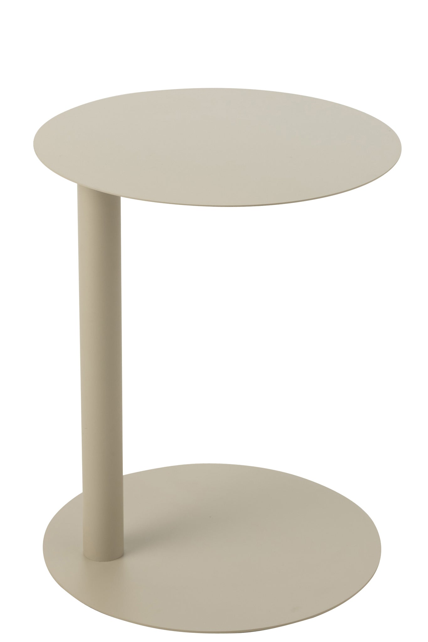 Beistelltisch Rund aus Metall - Beige