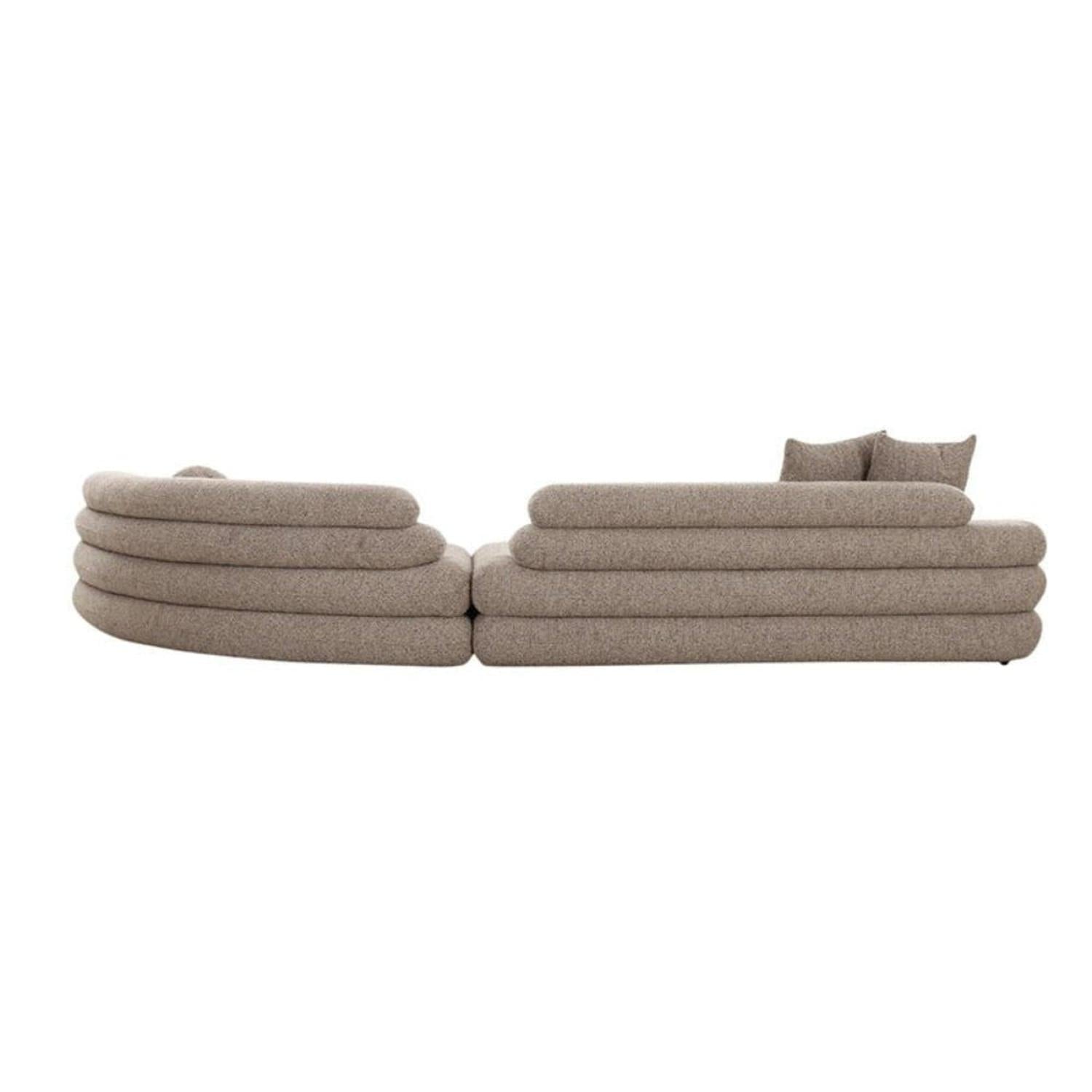 6-Sitzer Sofa Cairo aus Teddy Bouclé - Sand-6-Sitzer Sofas-Pole to Pole-le canapé