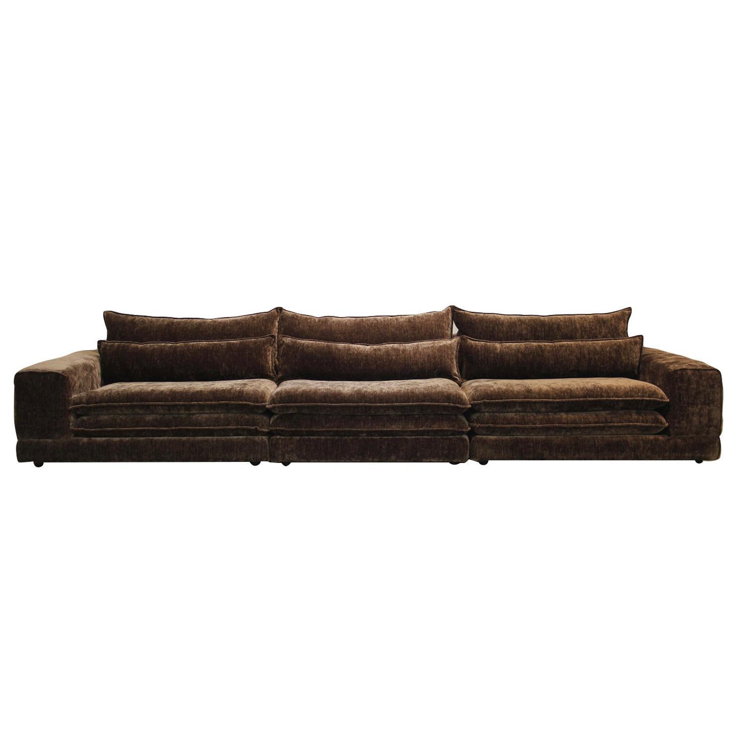 6-Sitzer Sofa London - Dunkelbraun-6-Sitzer Sofas-Pole to Pole-le canapé