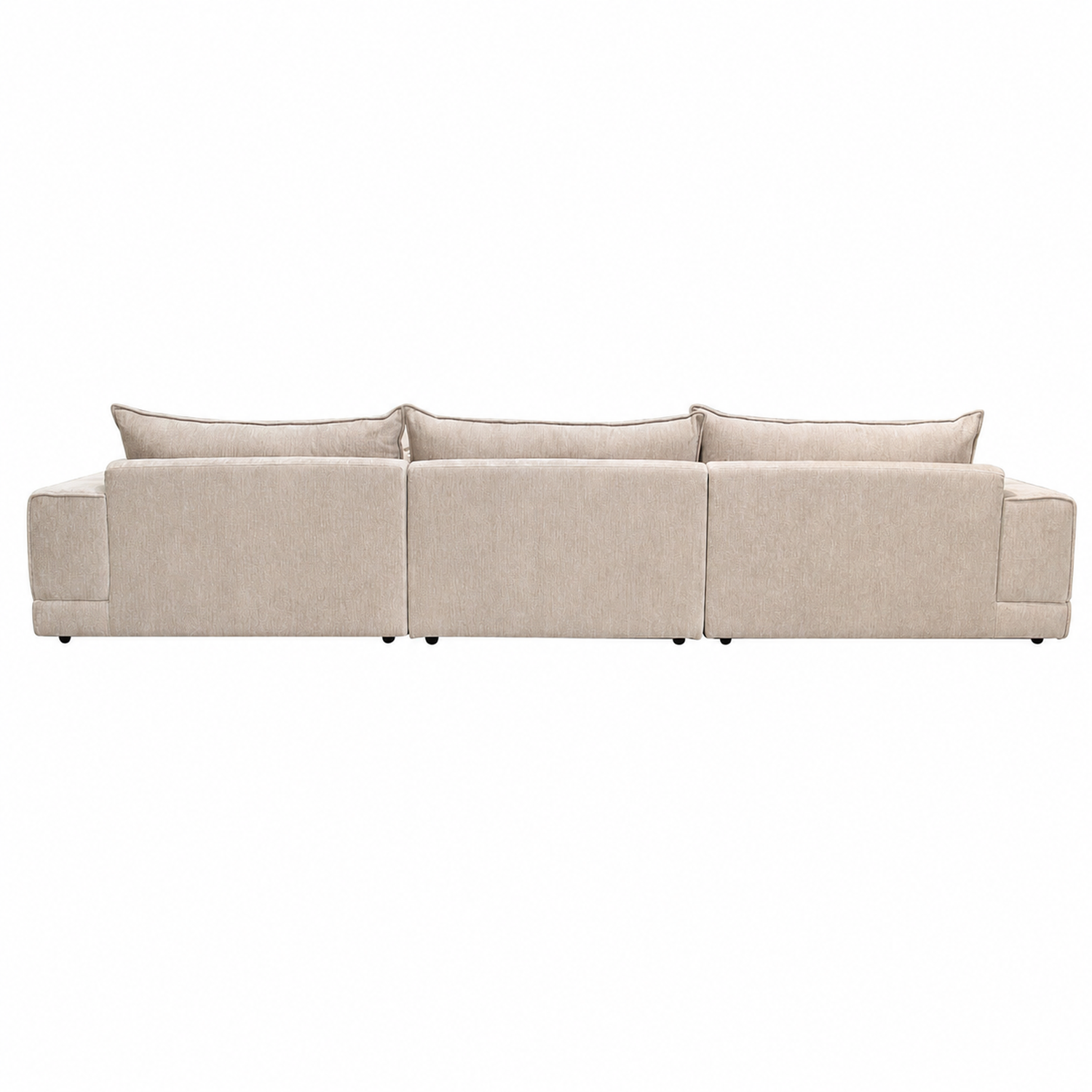 6-Sitzer Sofa London mit Chaiselounge - Beige-6-Sitzer Sofas-Pole to Pole-le canapé