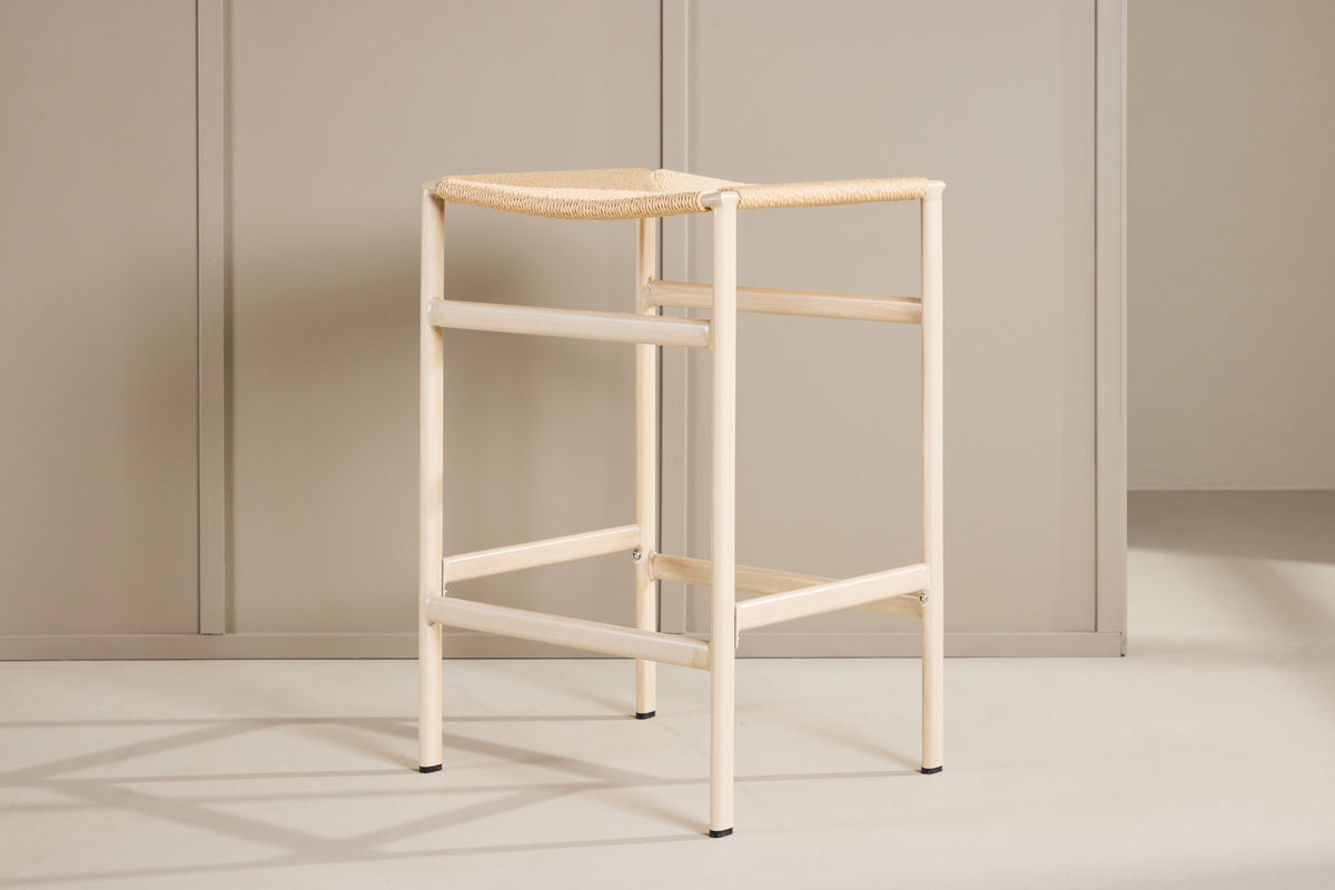 2er-Set Barhocker Polly aus Rattan - Beige - Venture Home - le canapé