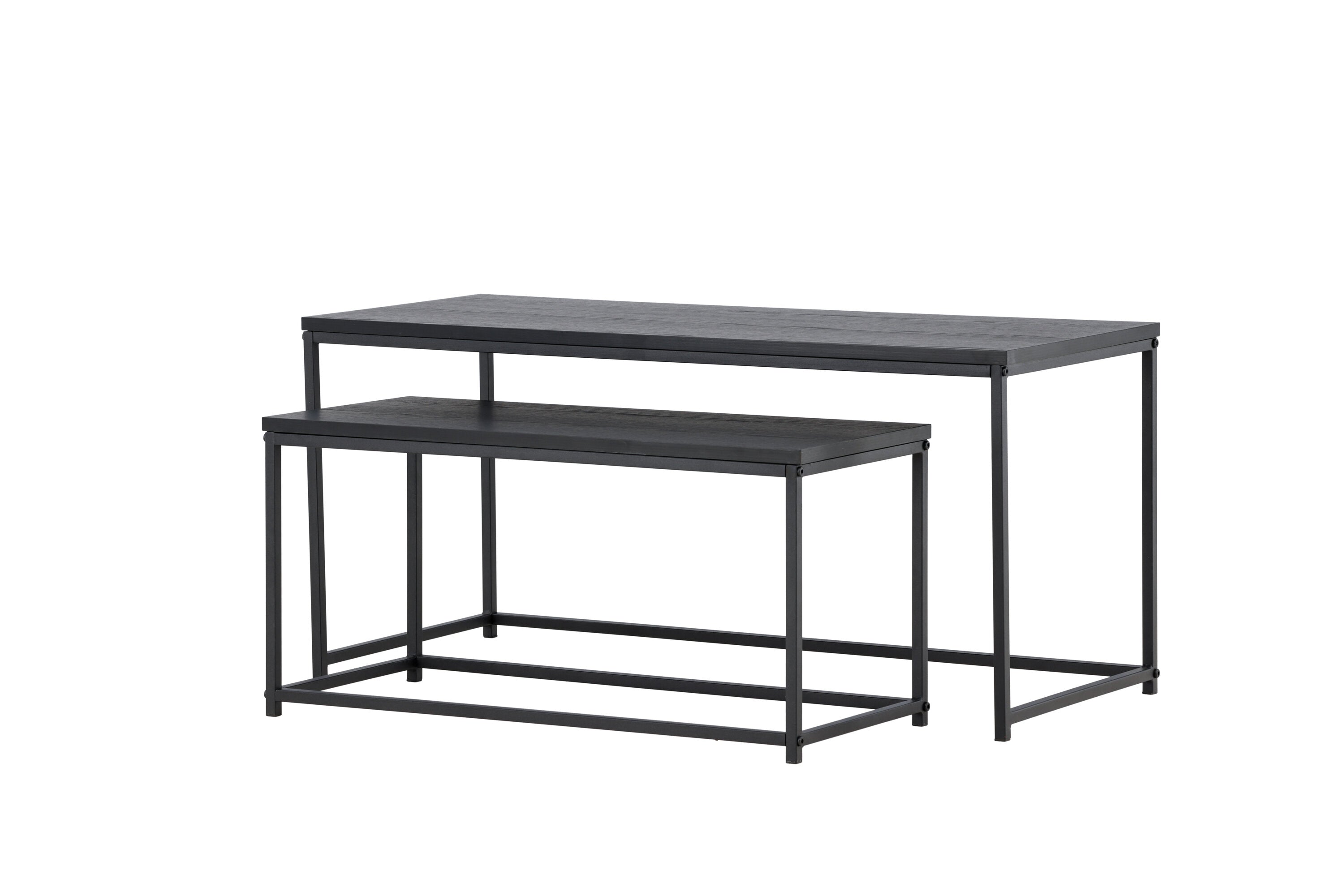 Couchtisch Metall 100cm mit Metallbeinen - Schwarz - Venture Home - le canapé