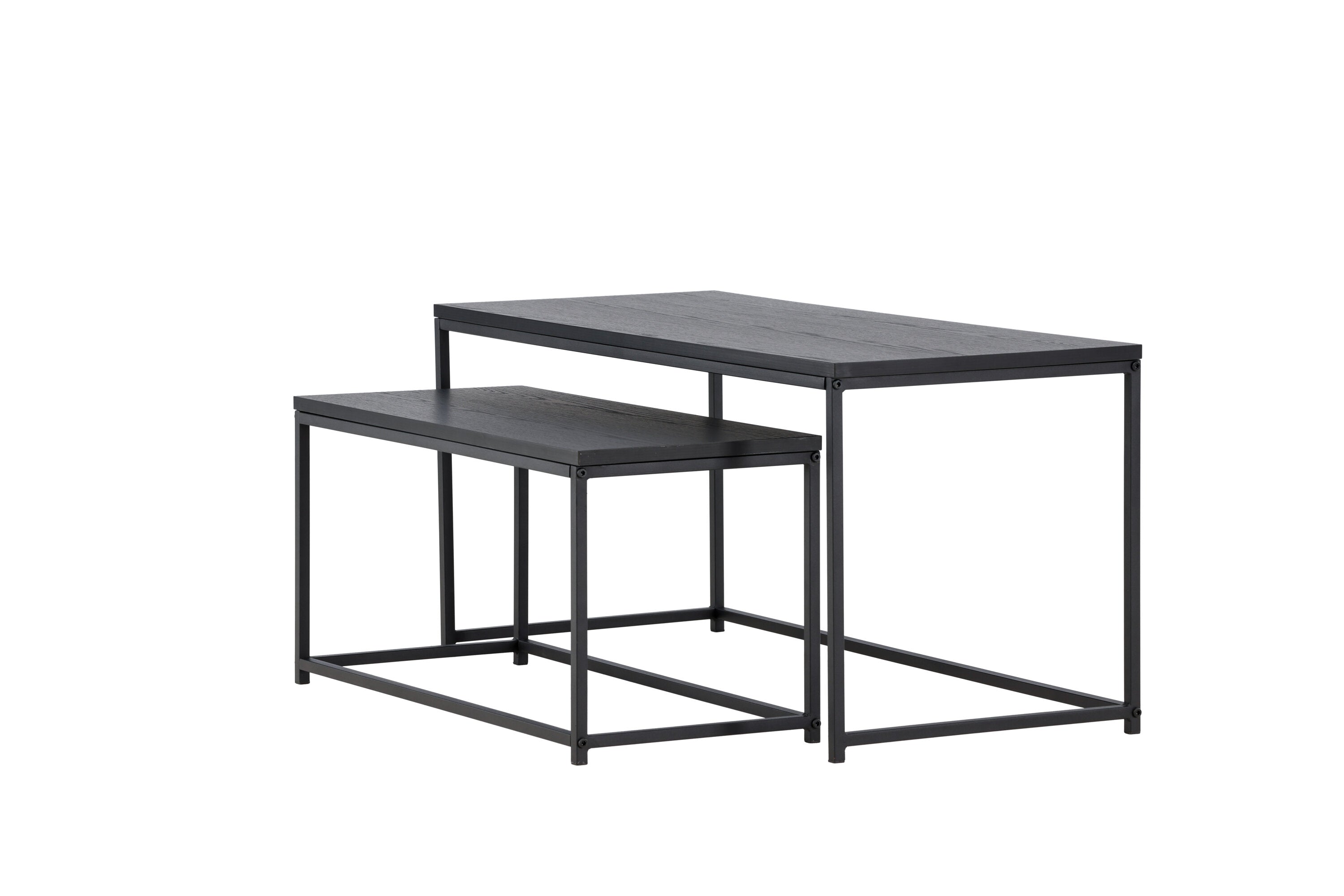 Couchtisch Metall 100cm mit Metallbeinen - Schwarz - Venture Home - le canapé