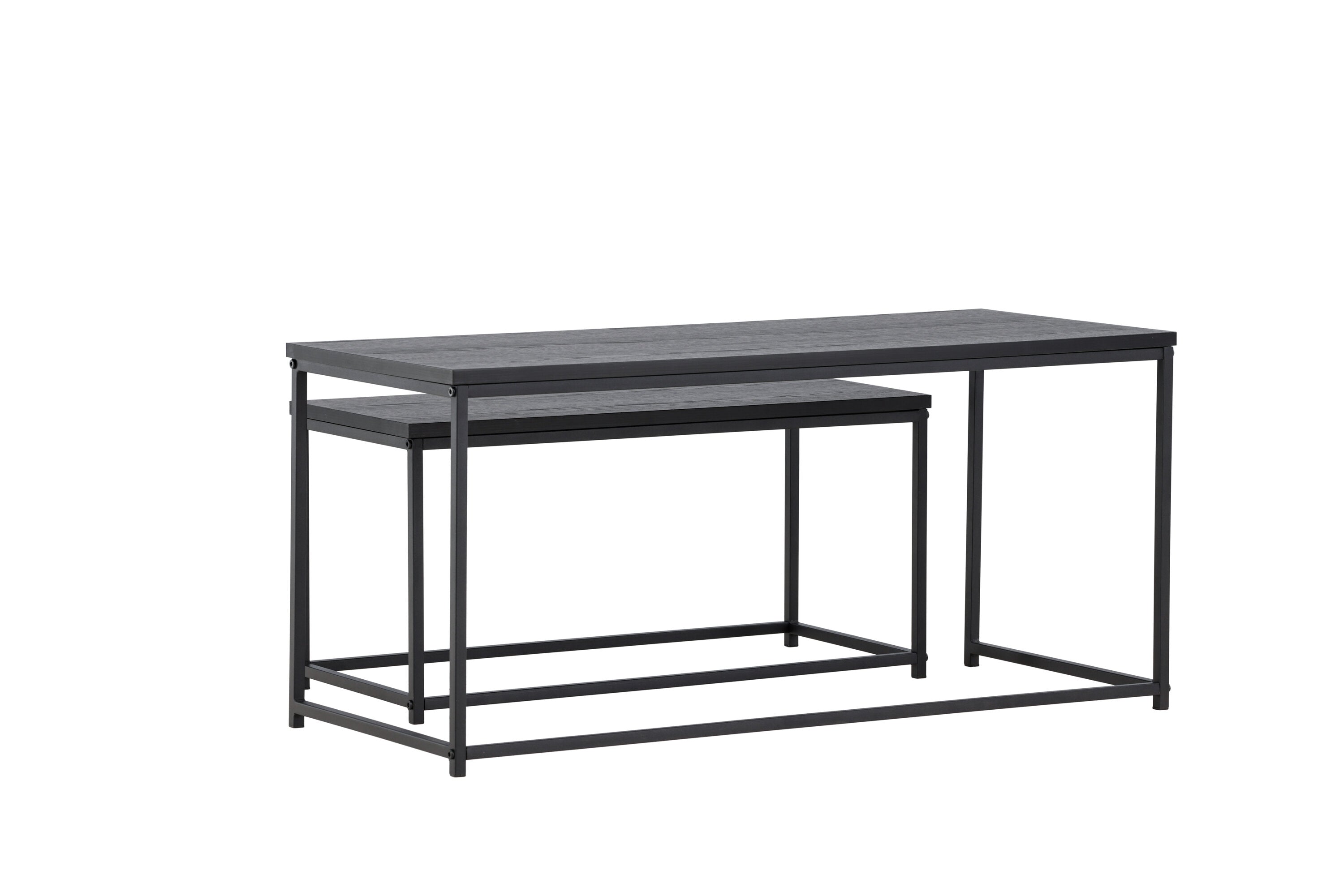 Couchtisch Metall 100cm mit Metallbeinen - Schwarz - Venture Home - le canapé