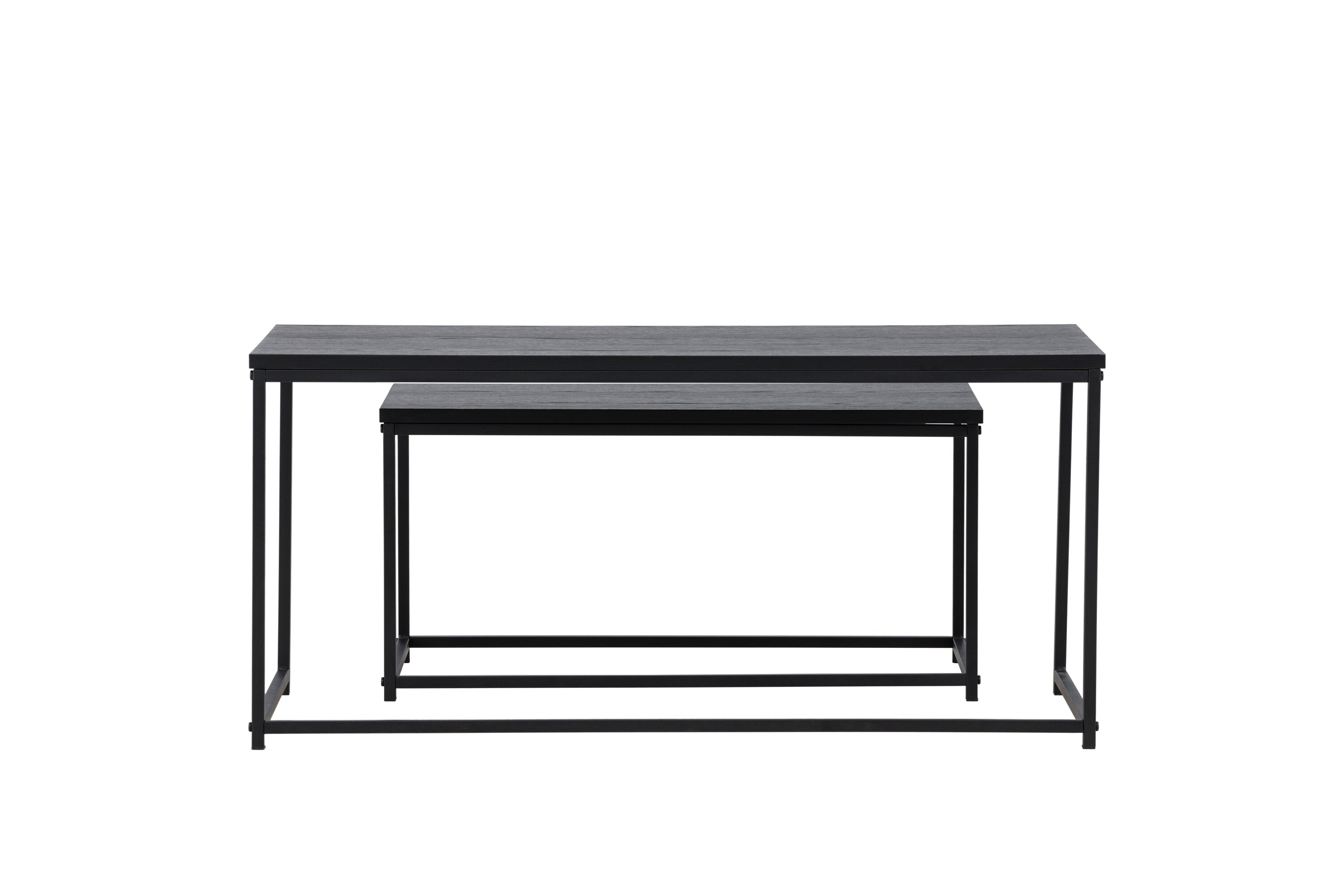 Couchtisch Metall 100cm mit Metallbeinen - Schwarz - Venture Home - le canapé