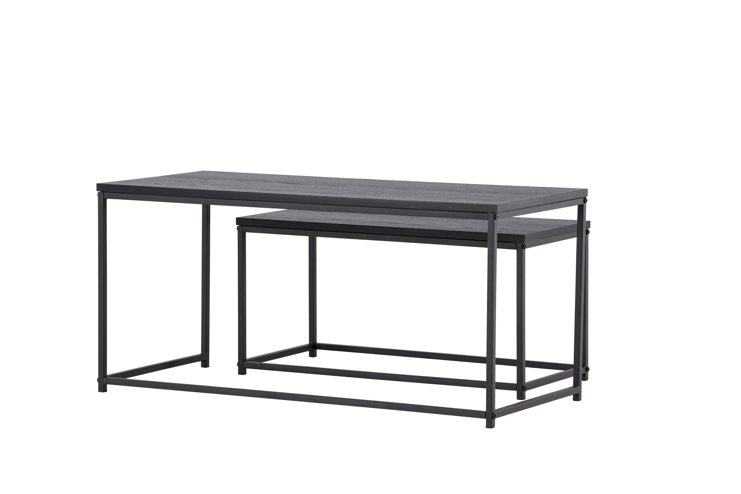 Couchtisch Metall 100cm mit Metallbeinen - Schwarz - Venture Home - le canapé